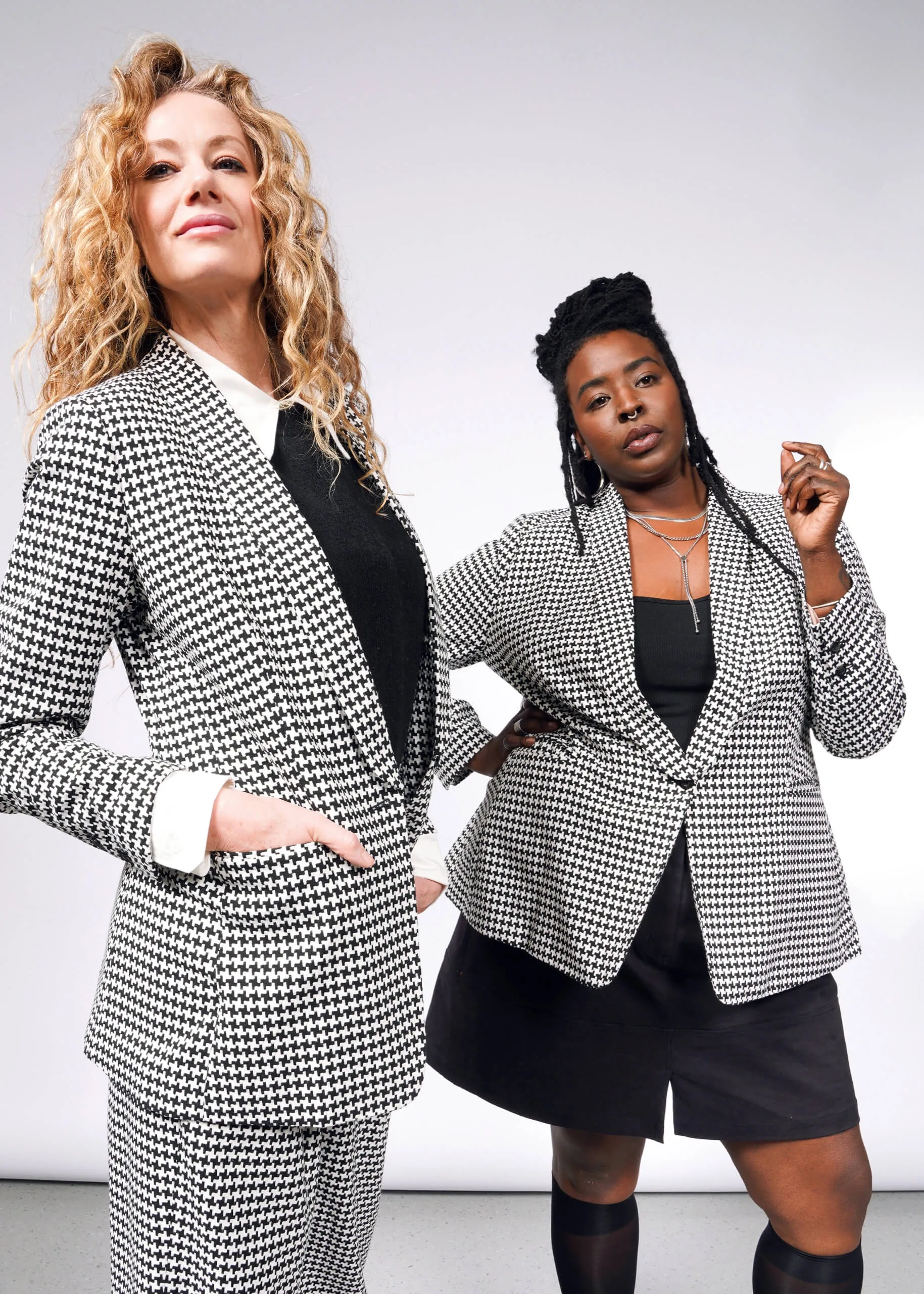 The Empower Houndstooth Tux Blazer sold by WILDFANG