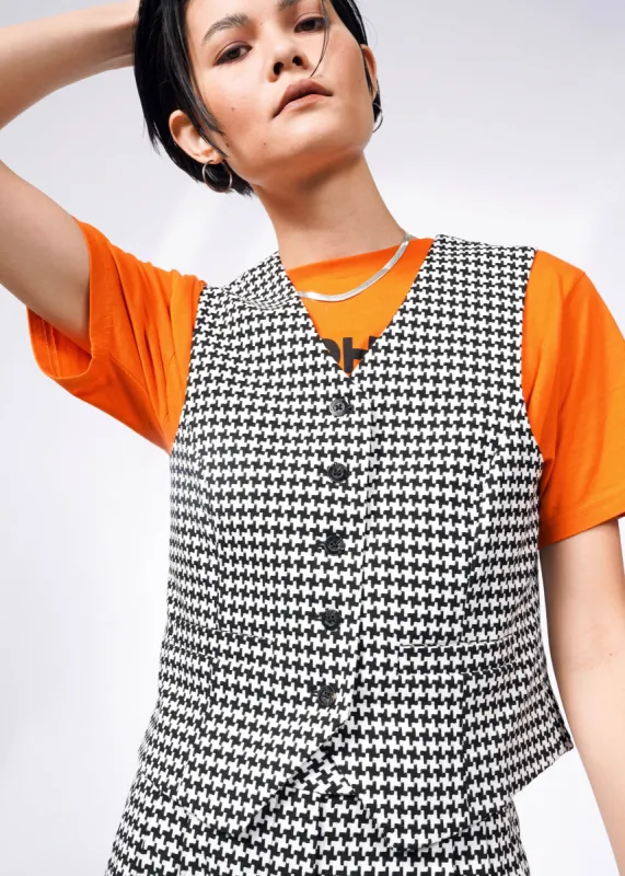 The Empower Houndstooth Vest sold by WILDFANG