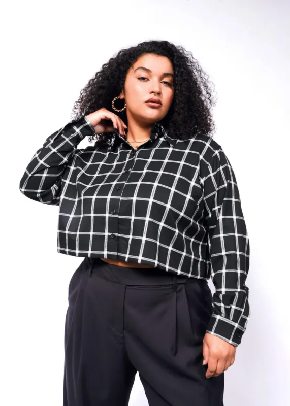 The Essential Flannel Long Sleeve Cropped Button Up sold by WILDFANG