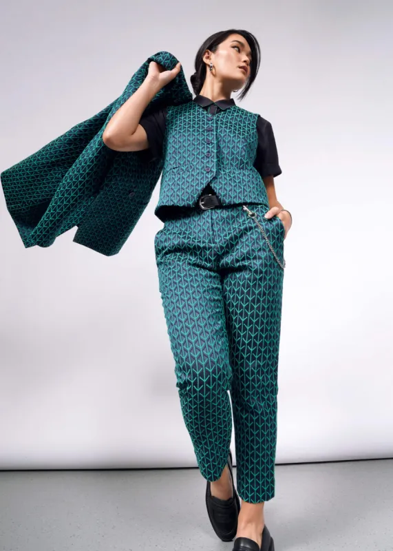 The Empower Jacquard Slim Crop Pant sold by WILDFANG