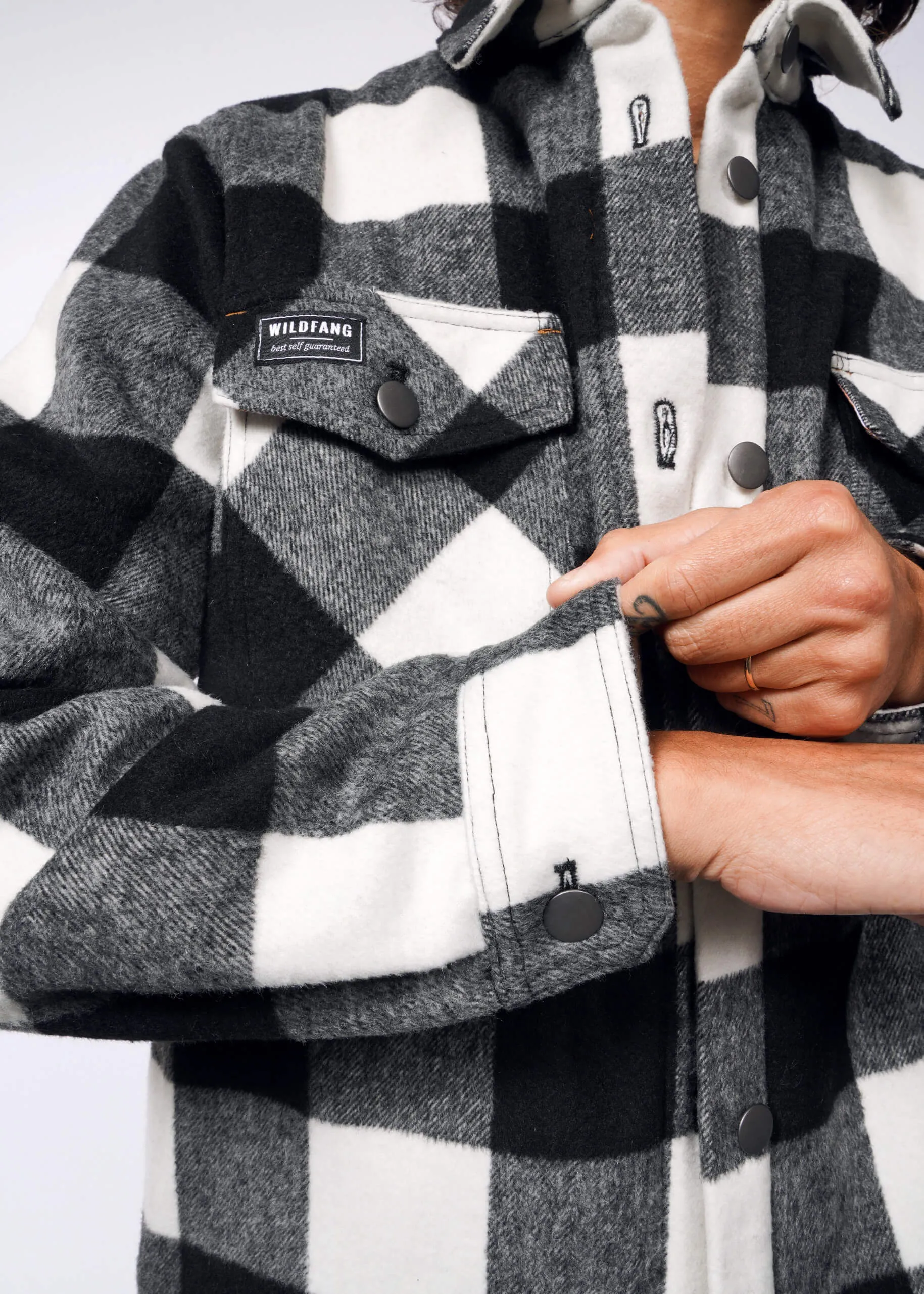 The Essential Flannel Fleece Lined Shacket sold by WILDFANG product image thumbnail 5