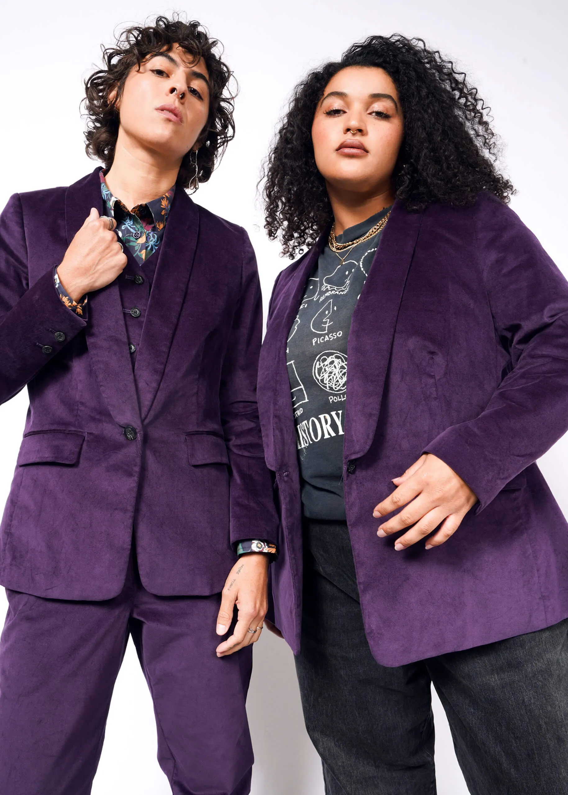 The Empower Velveteen Tux Blazer sold by WILDFANG