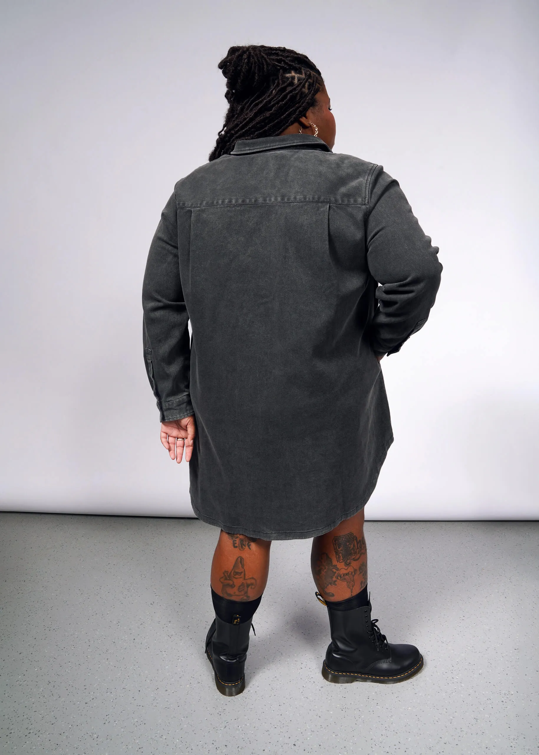 The Essential Denim Long Sleeve Shirt Dress sold by WILDFANG product image thumbnail 5