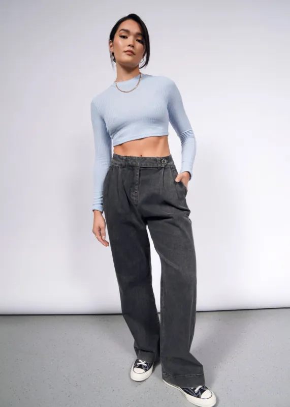 The Essential Denim Wide Leg Trouser sold by WILDFANG
