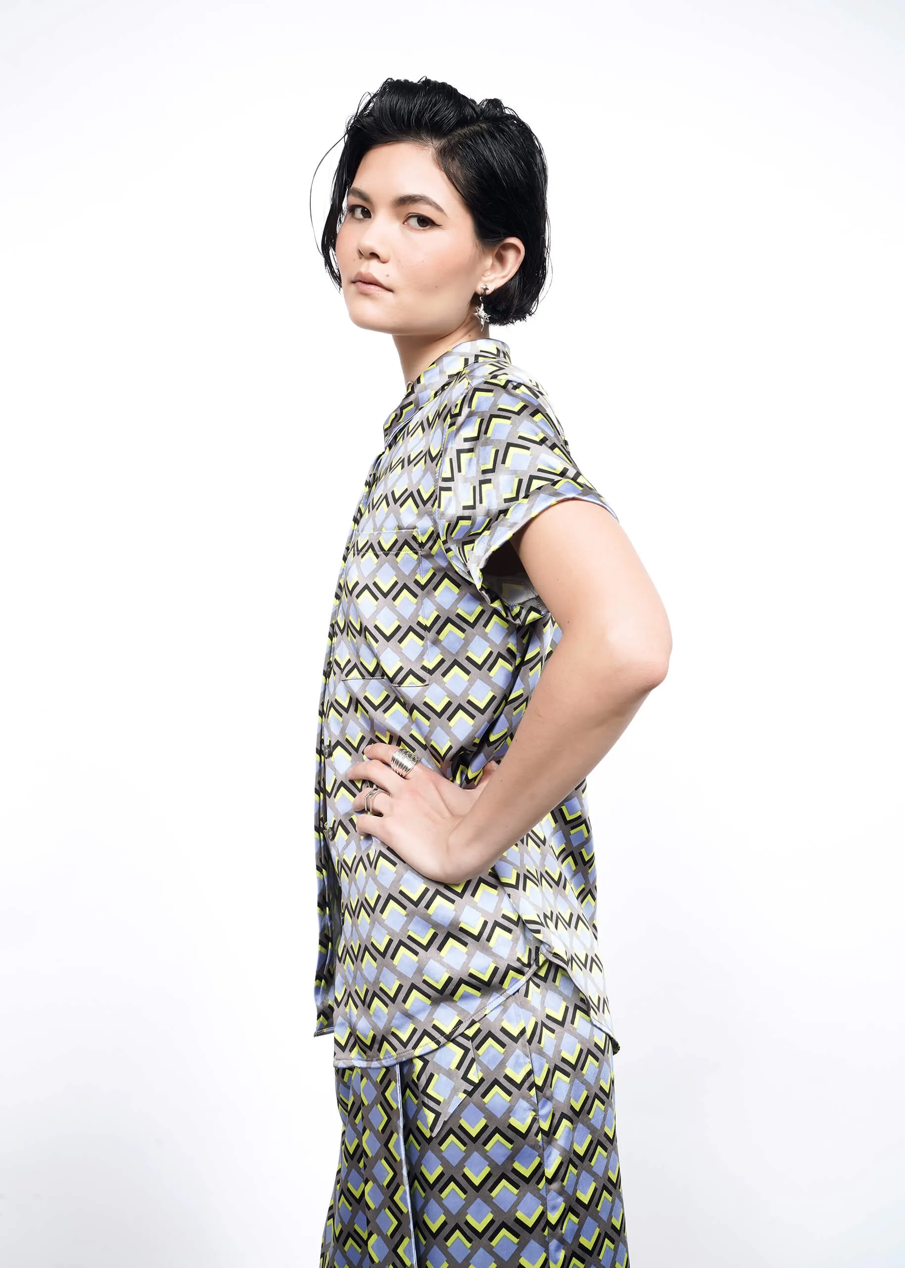 The Empower Satin Button Up sold by WILDFANG product image thumbnail 3