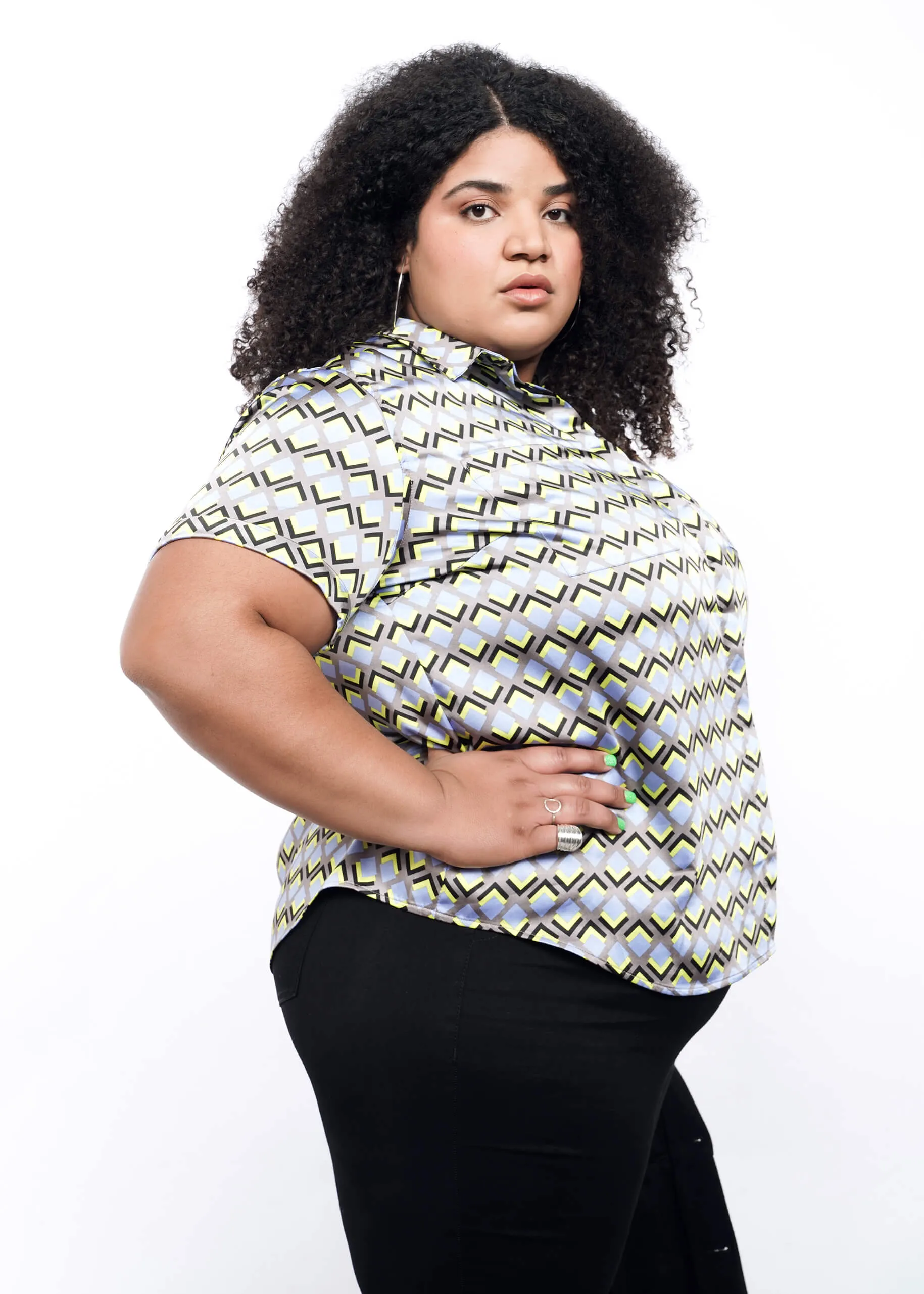 The Empower Satin Button Up sold by WILDFANG product image thumbnail 2