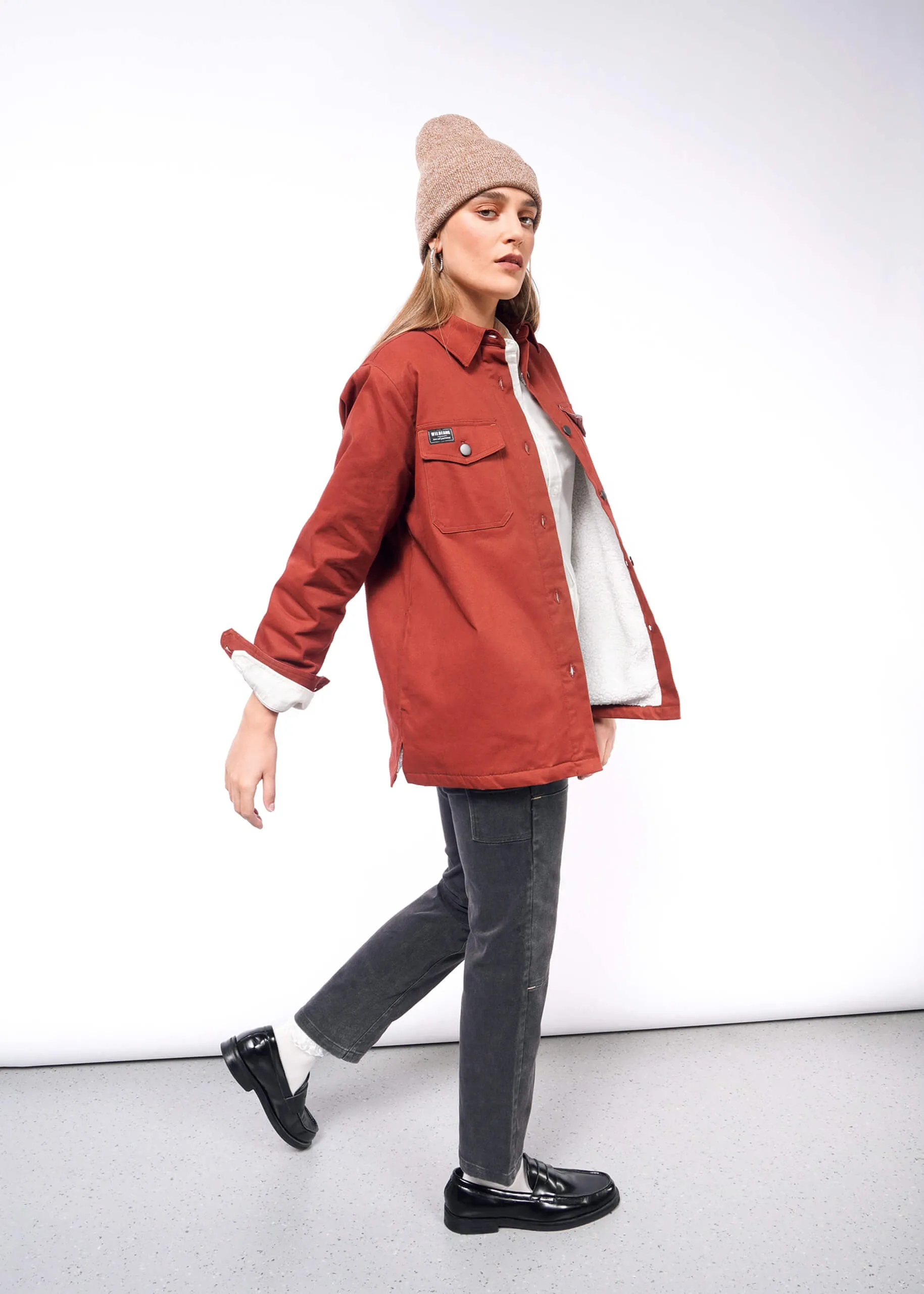 The Essential Fleece Lined Shacket sold by WILDFANG product image thumbnail 5