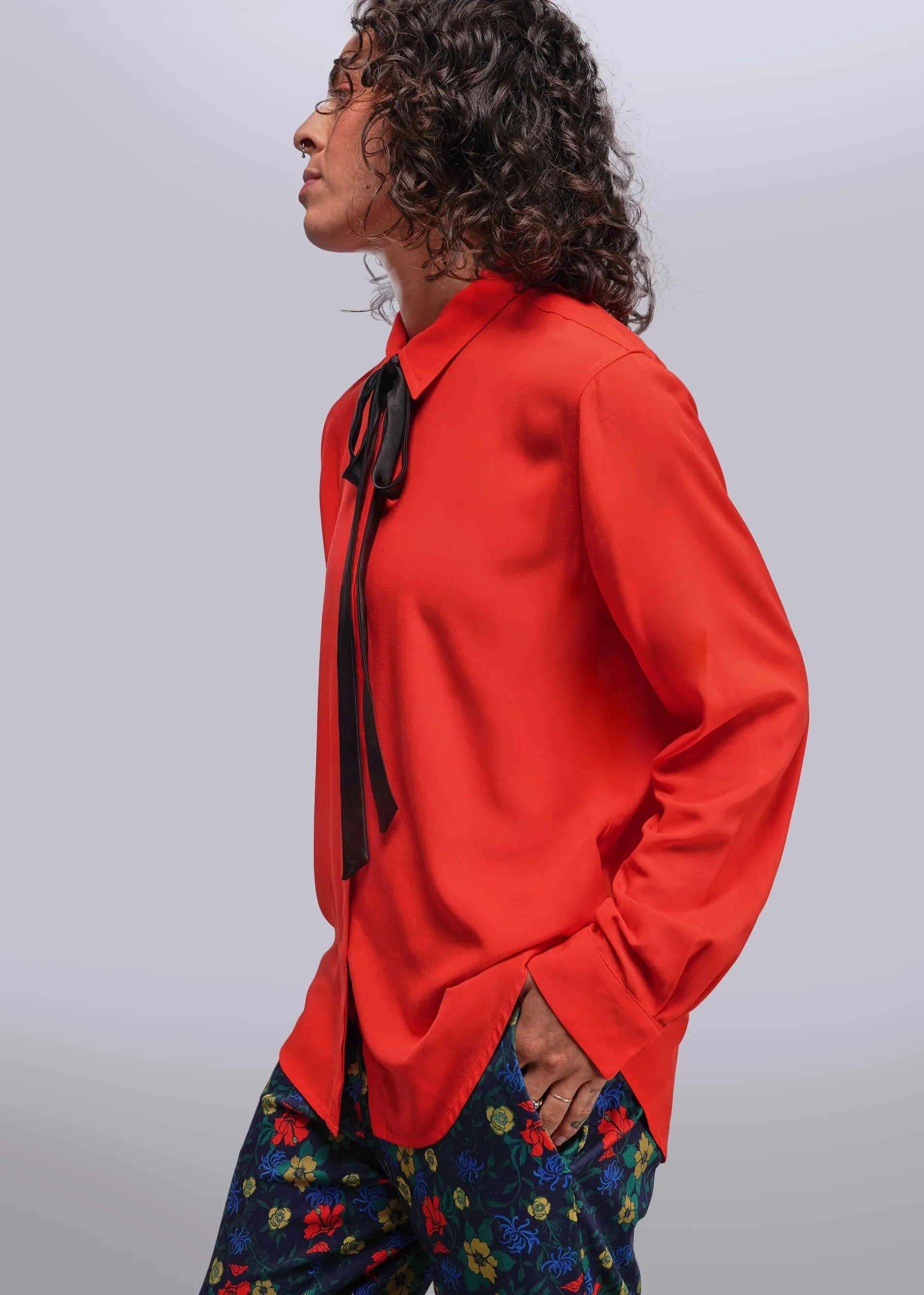 The Empower Long Sleeve Bow Button Up sold by WILDFANG product image thumbnail 3