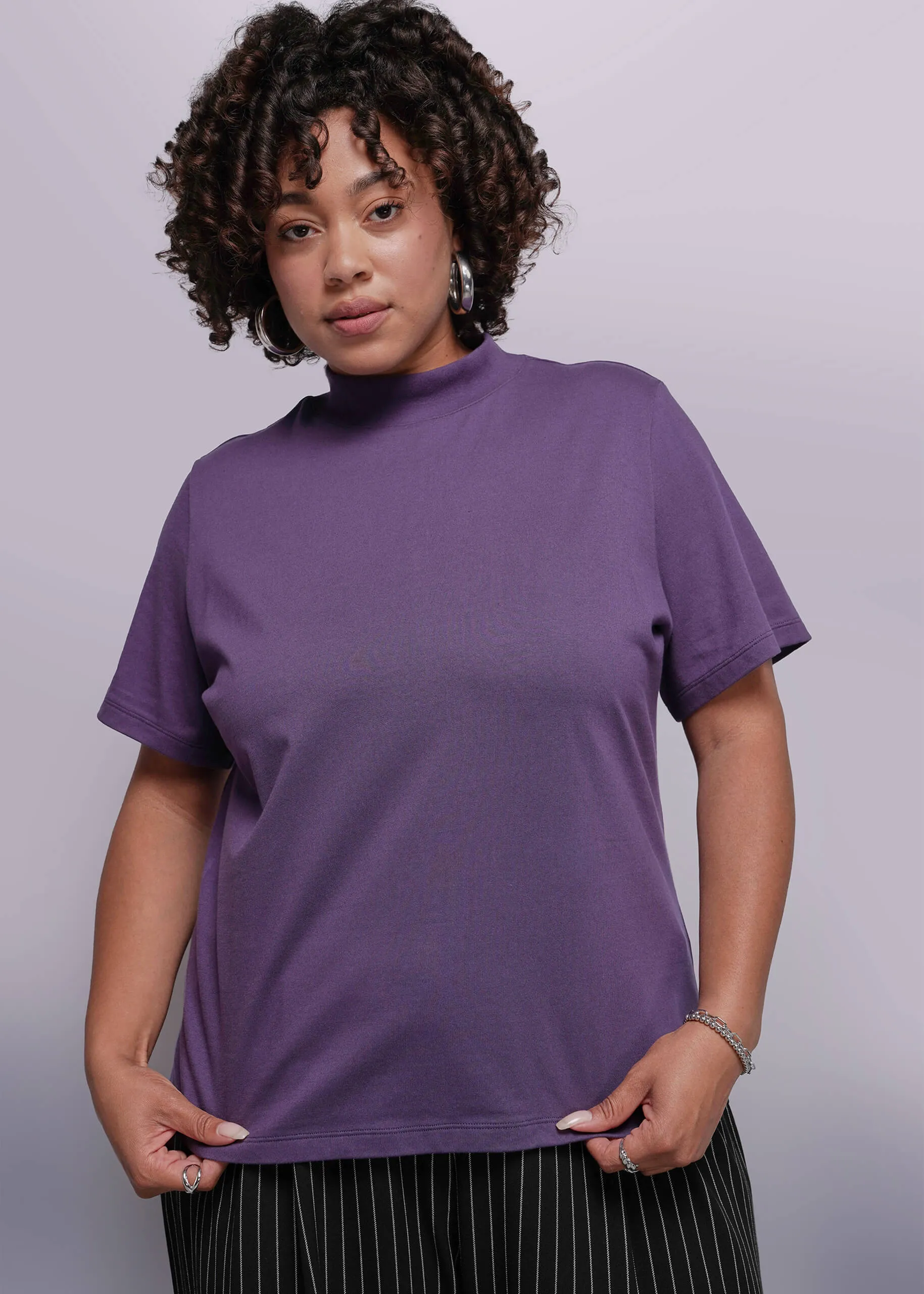 The Everyday Mock Neck Tee sold by WILDFANG