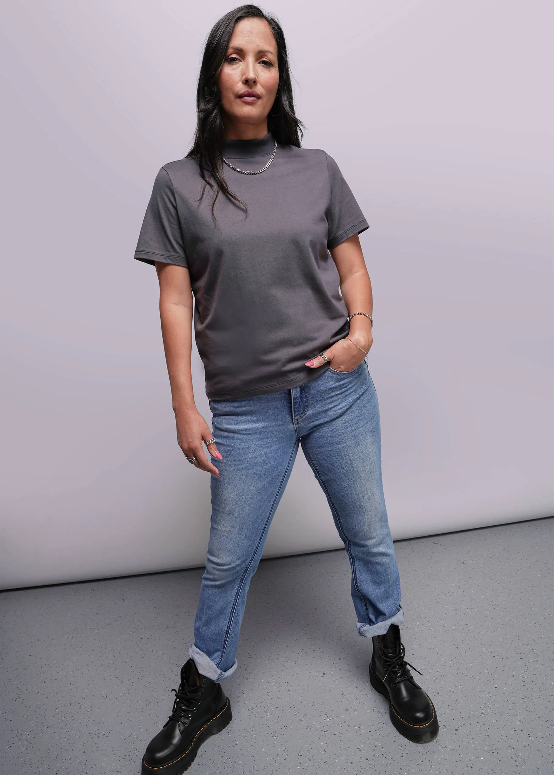 The Everyday Mock Neck Tee sold by WILDFANG product image thumbnail 3