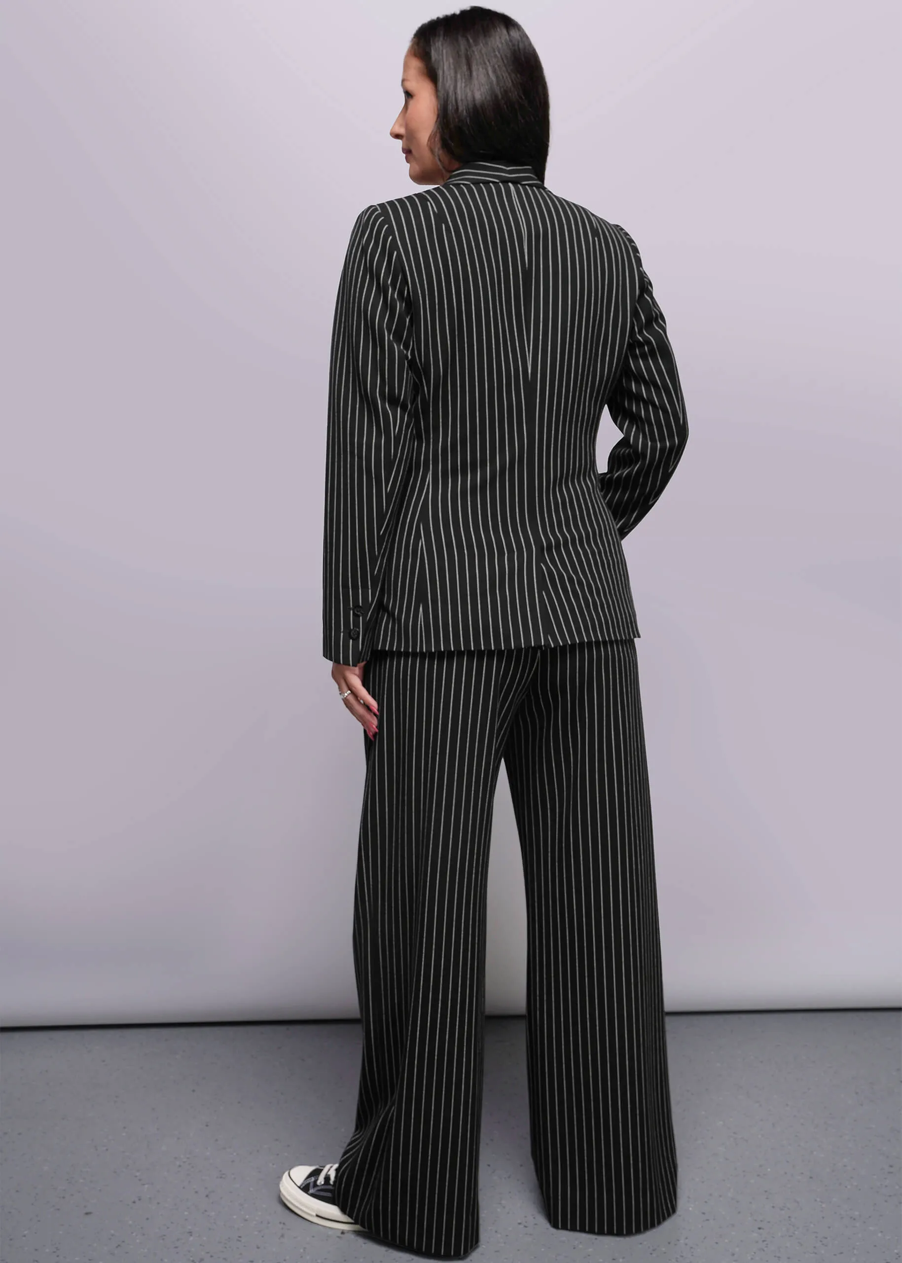The Empower Pinstripe Tux Blazer sold by WILDFANG product image thumbnail 5
