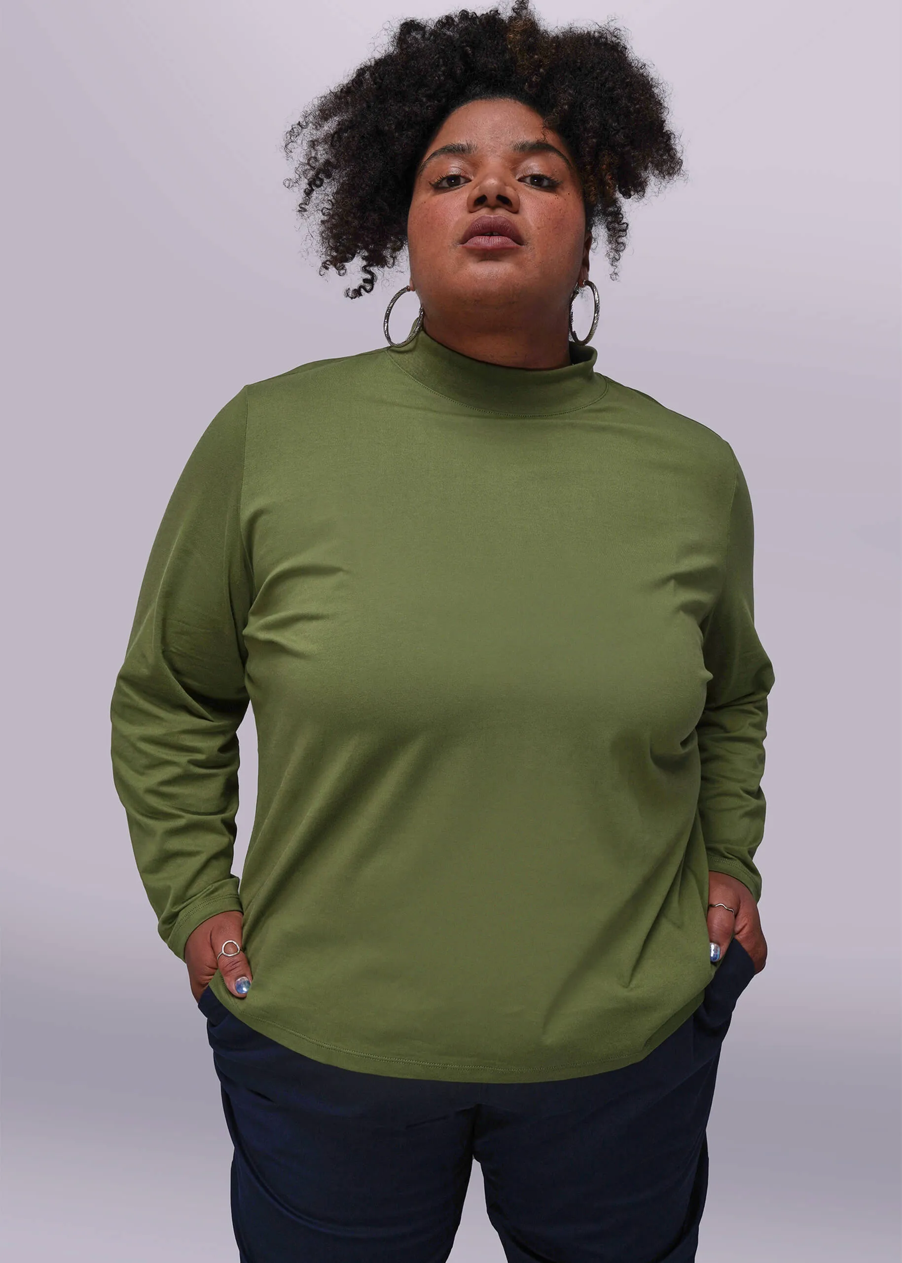 The Everyday Long Sleeve Mock Neck Tee sold by WILDFANG product image thumbnail 5