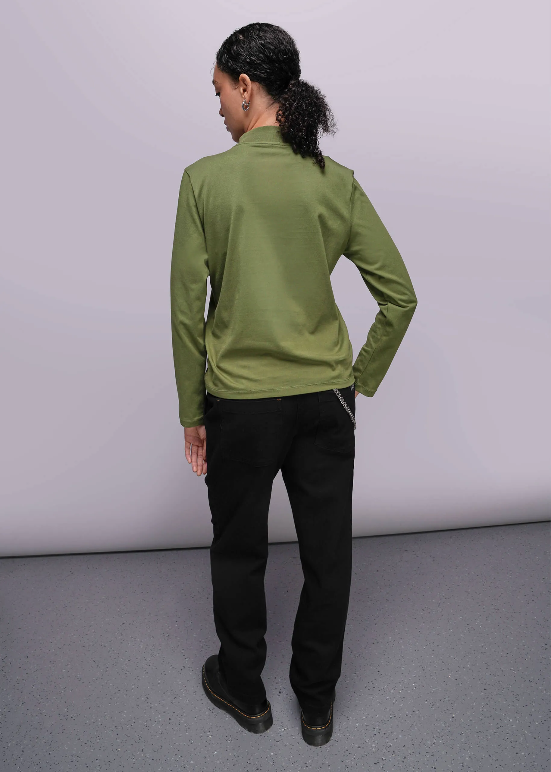 The Everyday Long Sleeve Mock Neck Tee sold by WILDFANG product image thumbnail 3