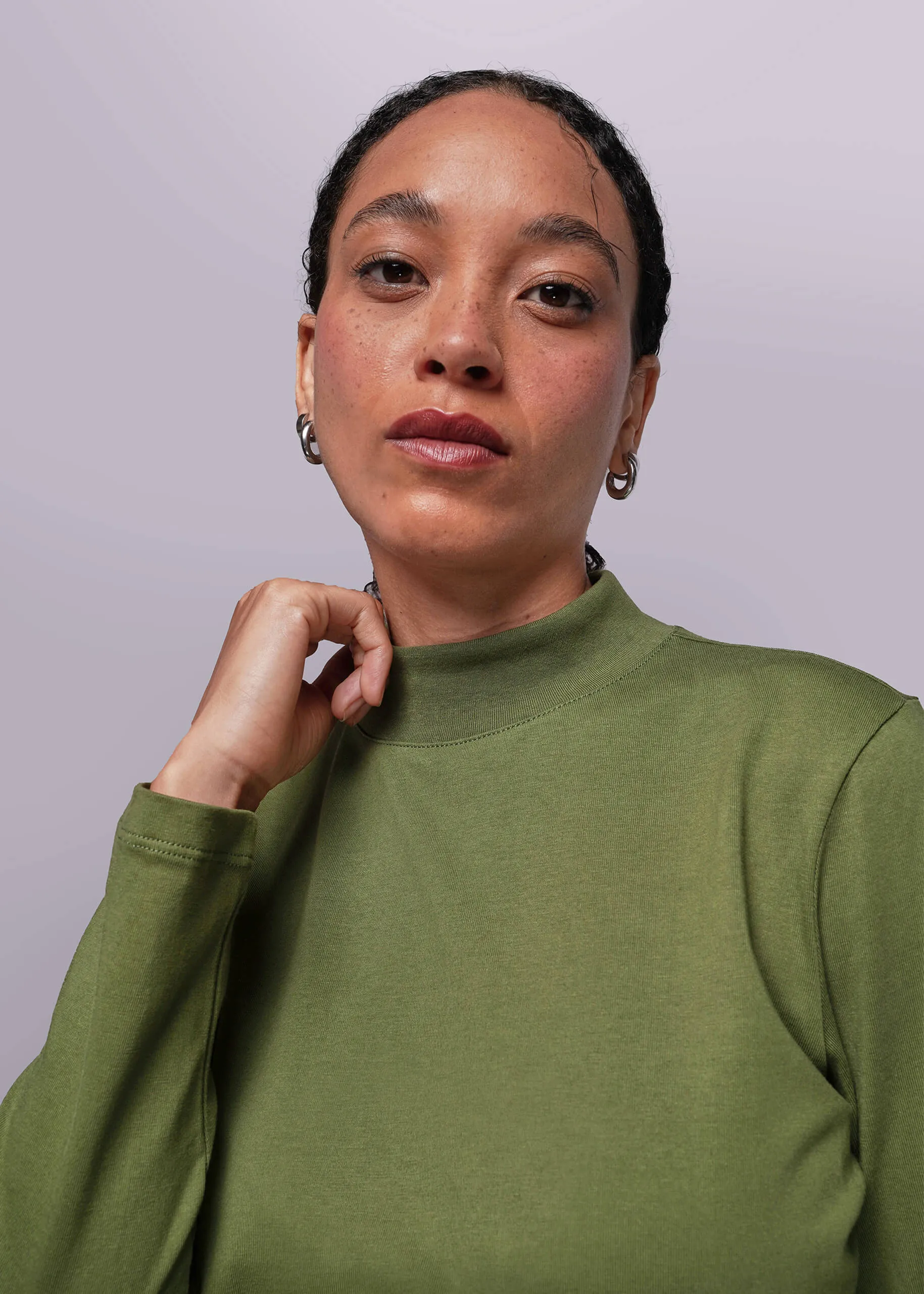 The Everyday Long Sleeve Mock Neck Tee sold by WILDFANG product image thumbnail 2