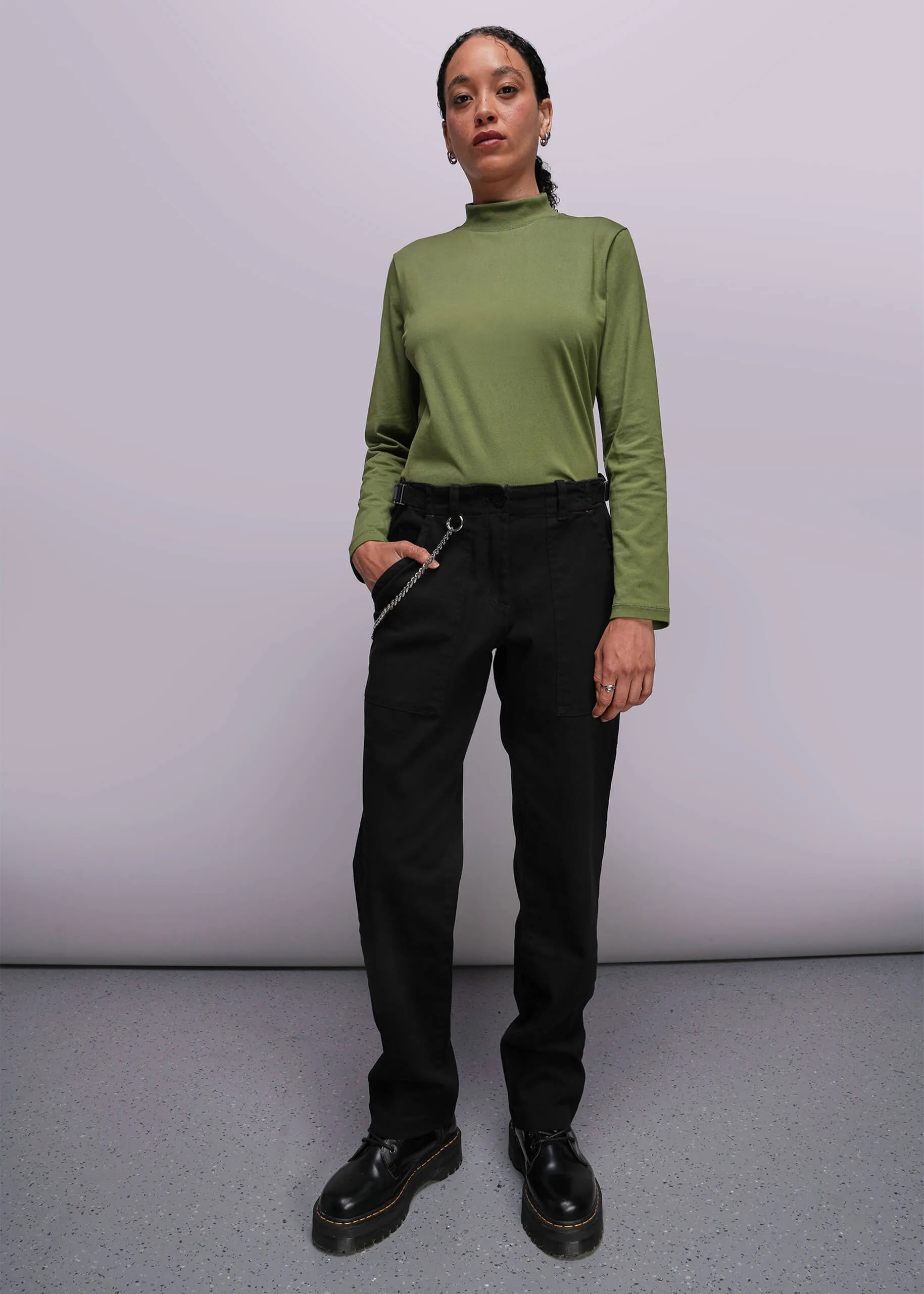 The Everyday Long Sleeve Mock Neck Tee sold by WILDFANG product image thumbnail 4