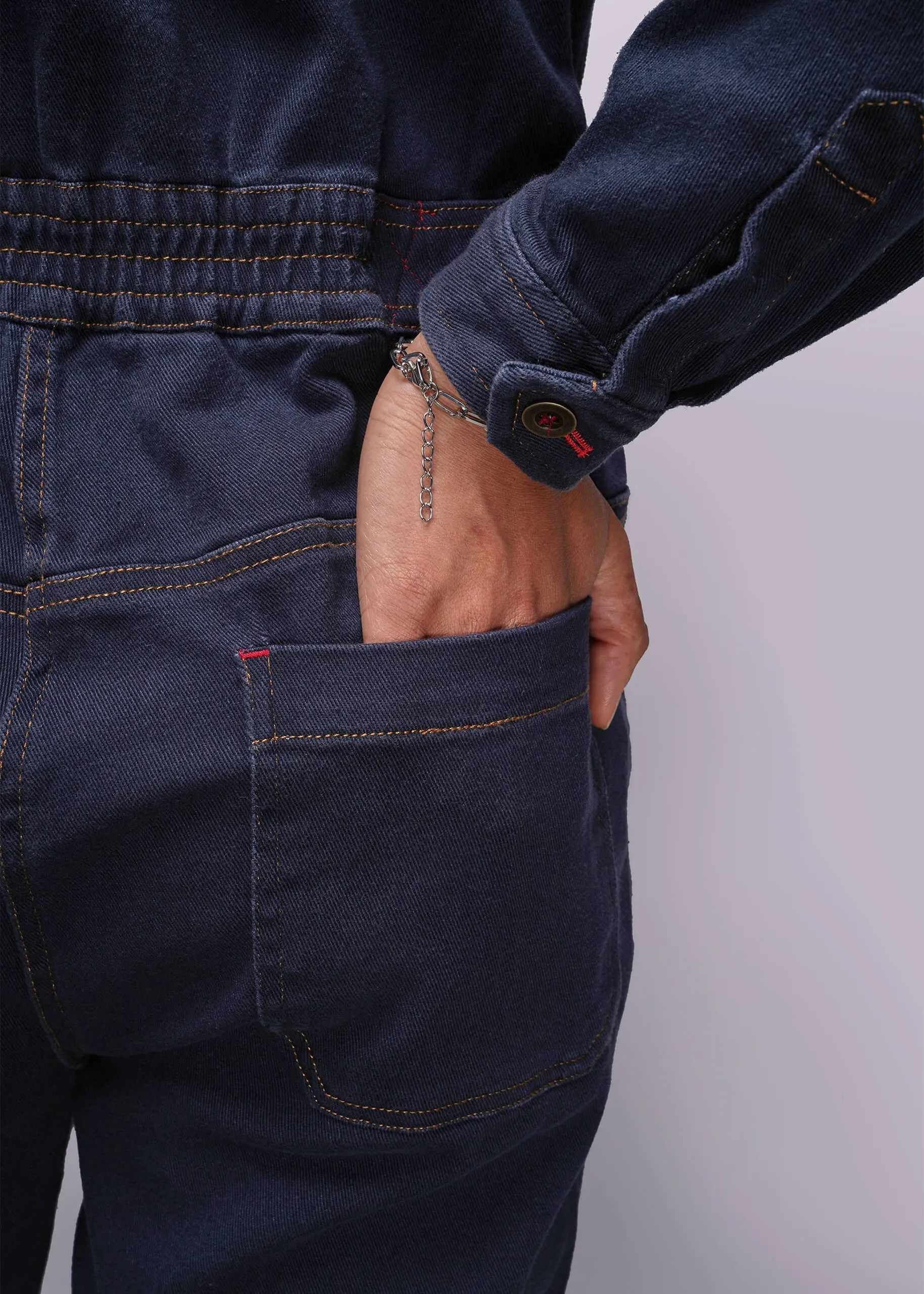 The Essential Denim Long Sleeve High Waisted Coverall sold by WILDFANG product image thumbnail 5