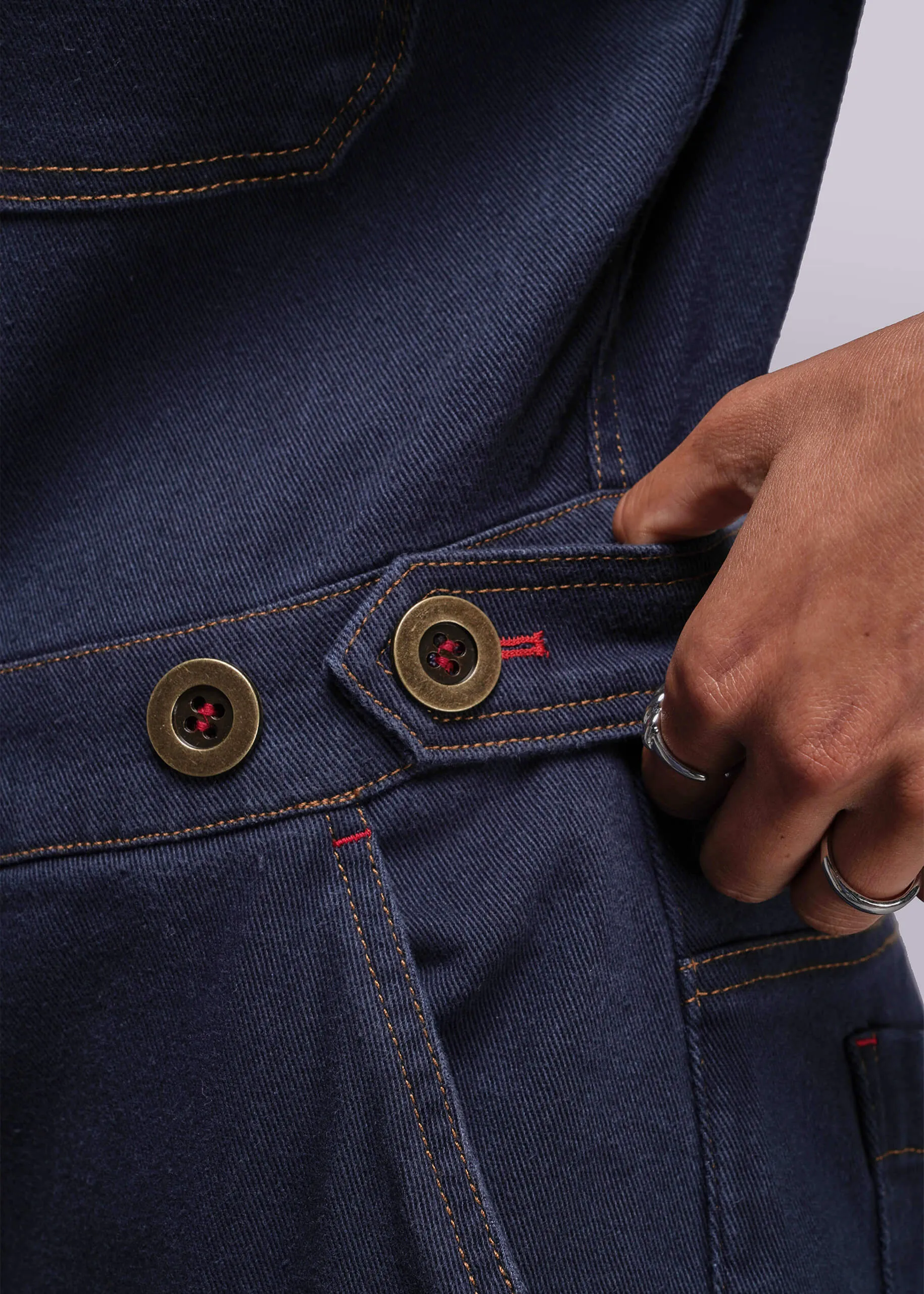 The Essential Denim Long Sleeve High Waisted Coverall sold by WILDFANG product image thumbnail 3