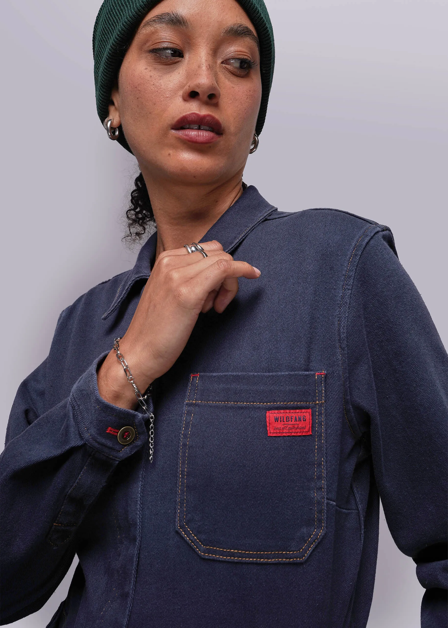 The Essential Denim Long Sleeve High Waisted Coverall sold by WILDFANG product image thumbnail 2