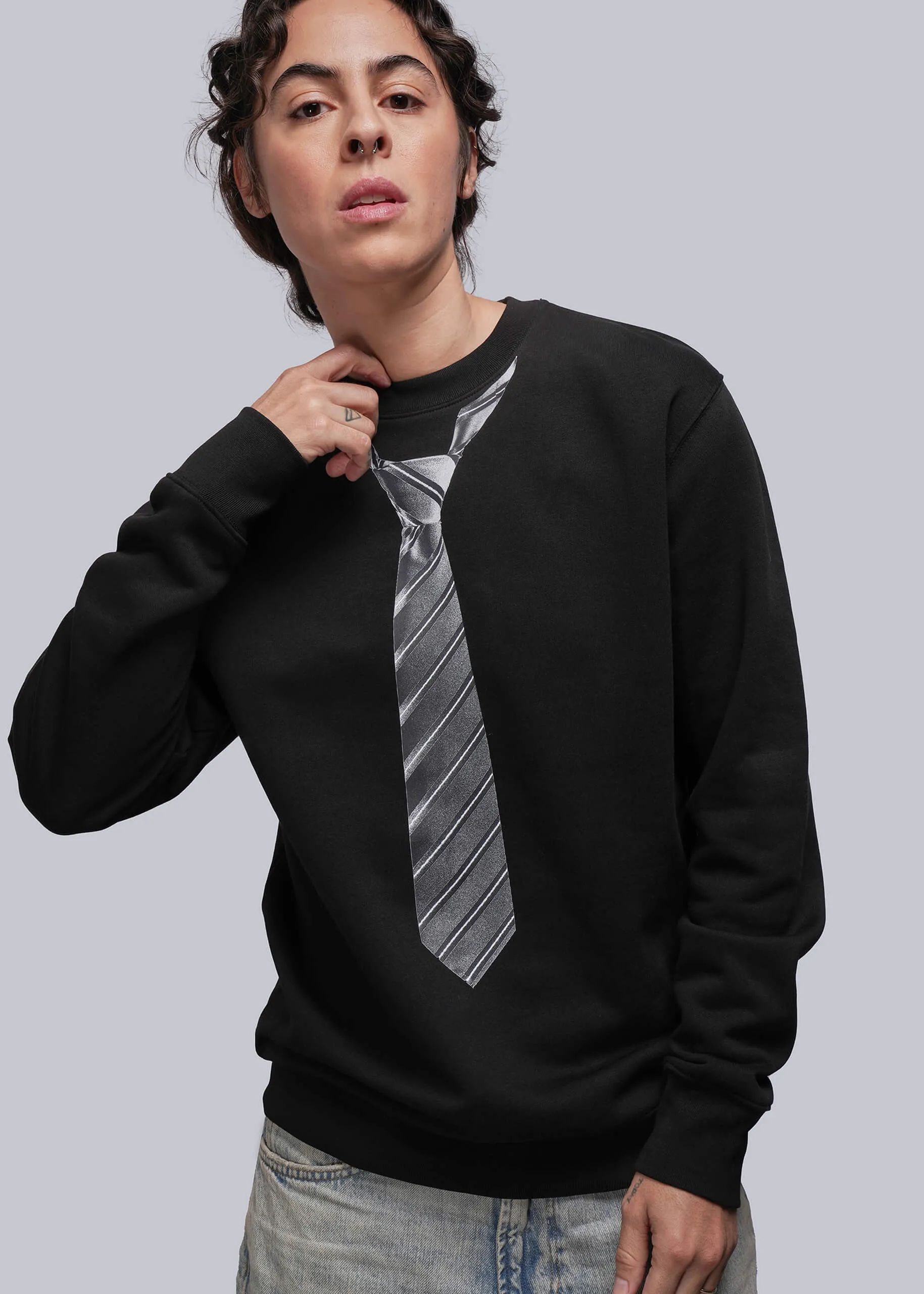 The Wildfang Tie Crew Neck Sweatshirt sold by WILDFANG