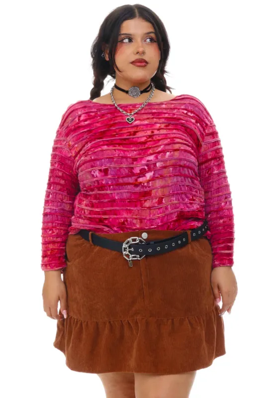 Vintage Y2K Pink Tie-Dye Long-Sleeve - 2X/3X sold by Tunnel Vision