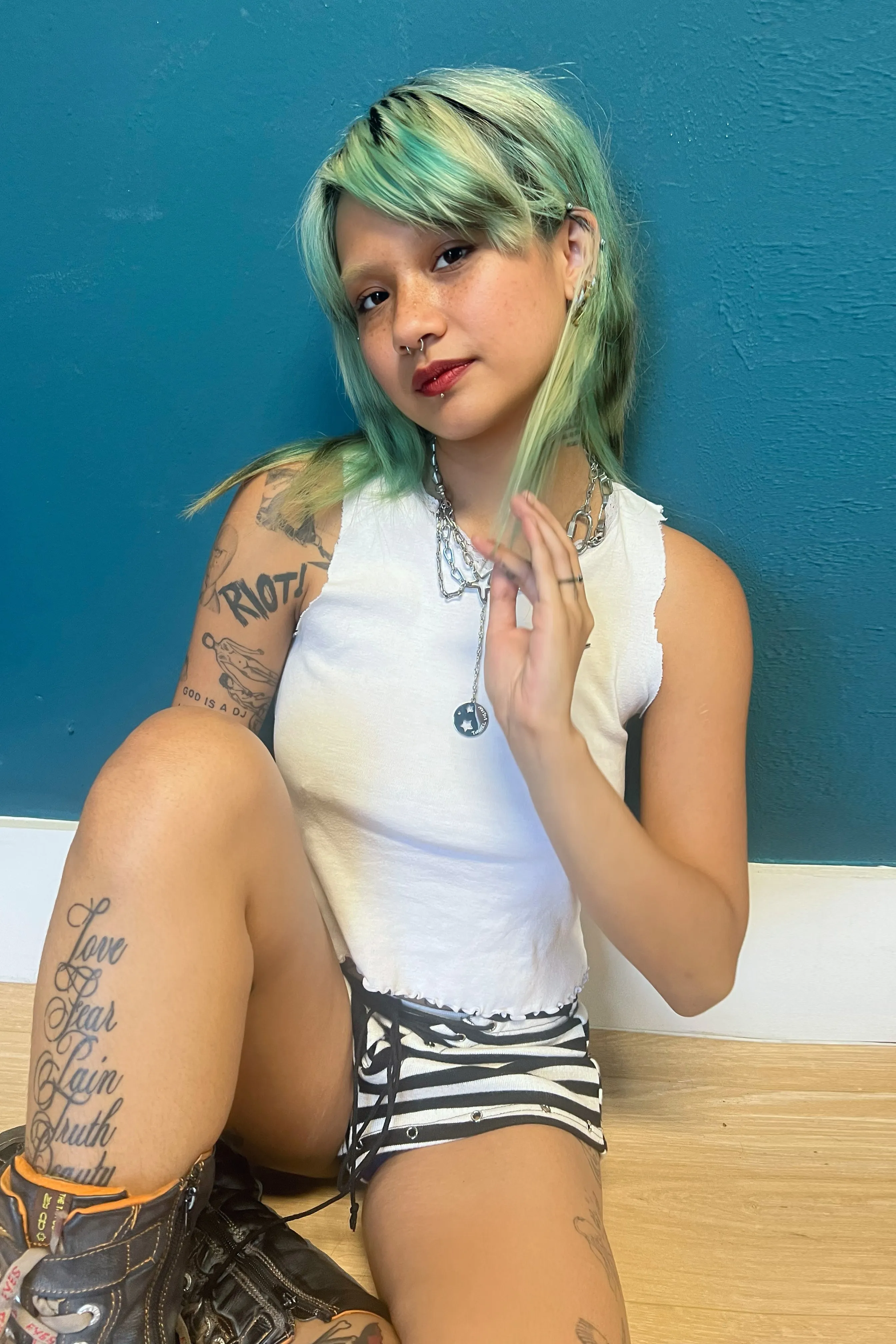 Scrap Metal Stainless Steel Necklace sold by Tunnel Vision product image thumbnail 3