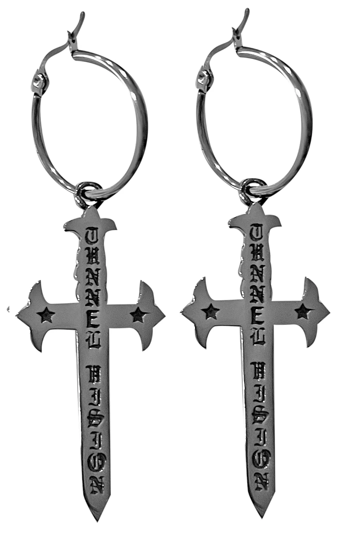 Stainless Steel Sword Earrings sold by Tunnel Vision product image thumbnail 5