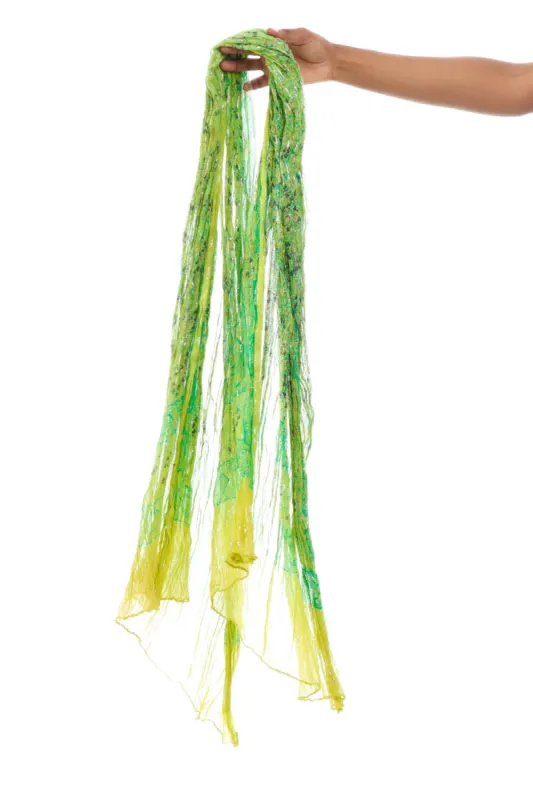 Vintage 90's Sparkly Fairy Green Scarf sold by Tunnel Vision