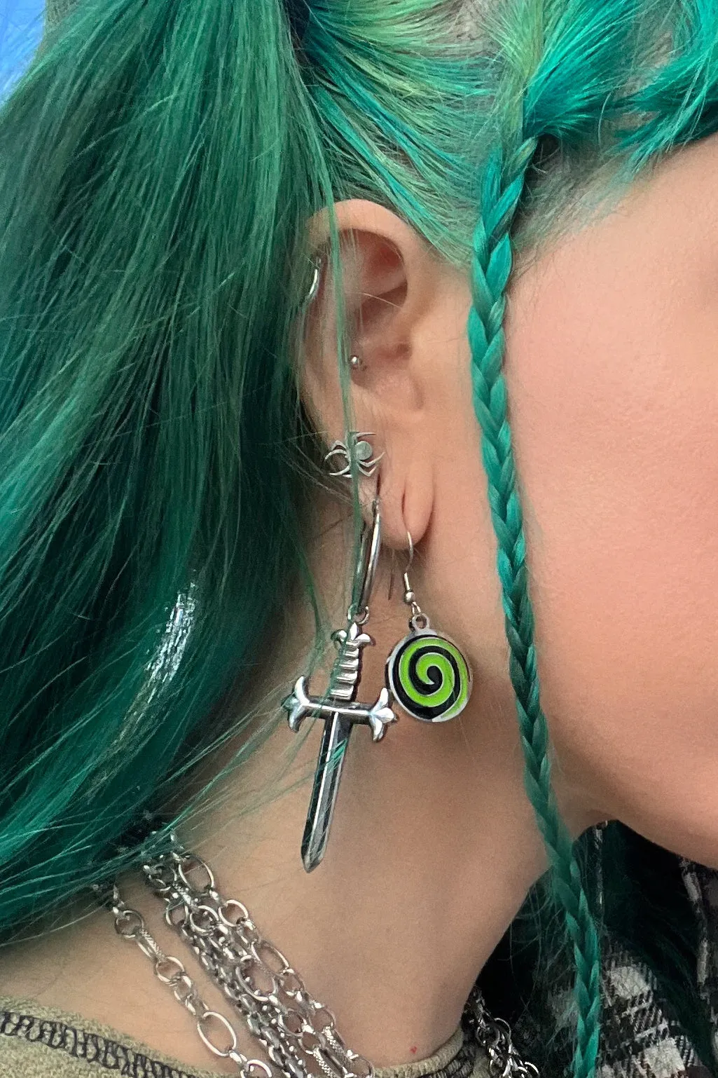 Stainless Steel Sword Earrings sold by Tunnel Vision product image thumbnail 2