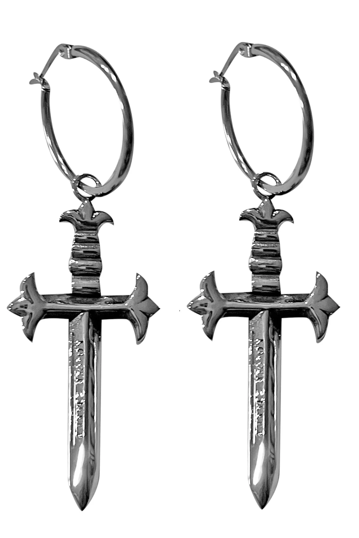 Stainless Steel Sword Earrings sold by Tunnel Vision product image thumbnail 3
