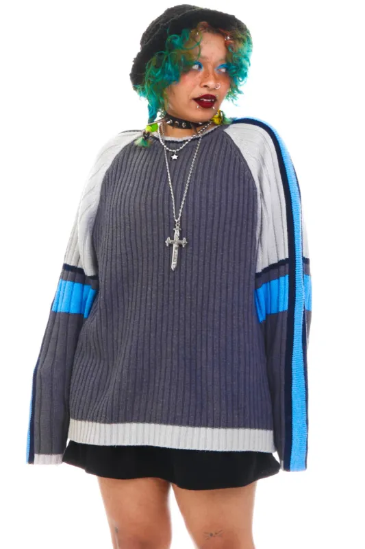 Vintage 90's Skater Stripe Sweater - OSFM sold by Tunnel Vision