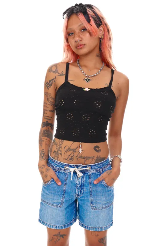 Vintage Y2K Old Blue Denim Shorts - S sold by Tunnel Vision