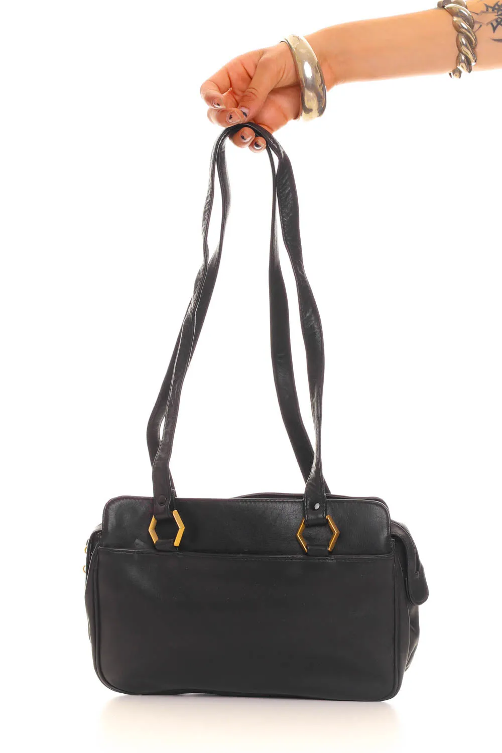 Vintage Y2K Classic Black Leather Purse sold by Tunnel Vision