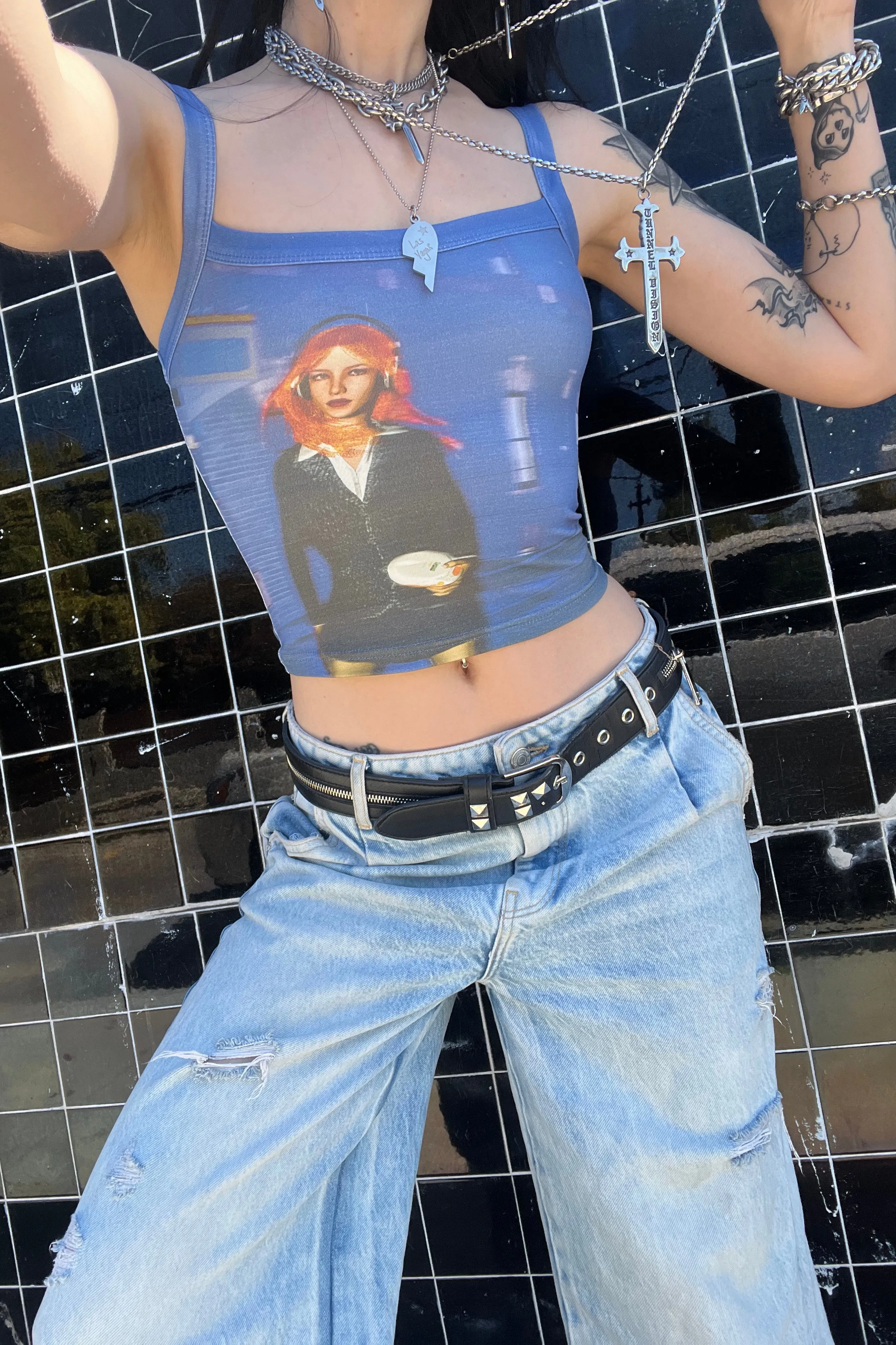 PRE-ORDER: Lizzie Headphones Tank Top sold by Tunnel Vision product image thumbnail 2