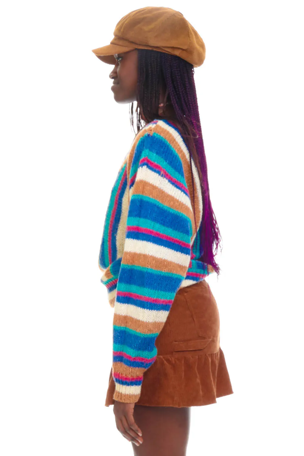 Vintage 90's Marisa Stripe Knit Sweater - OSFM sold by Tunnel Vision product image thumbnail 4