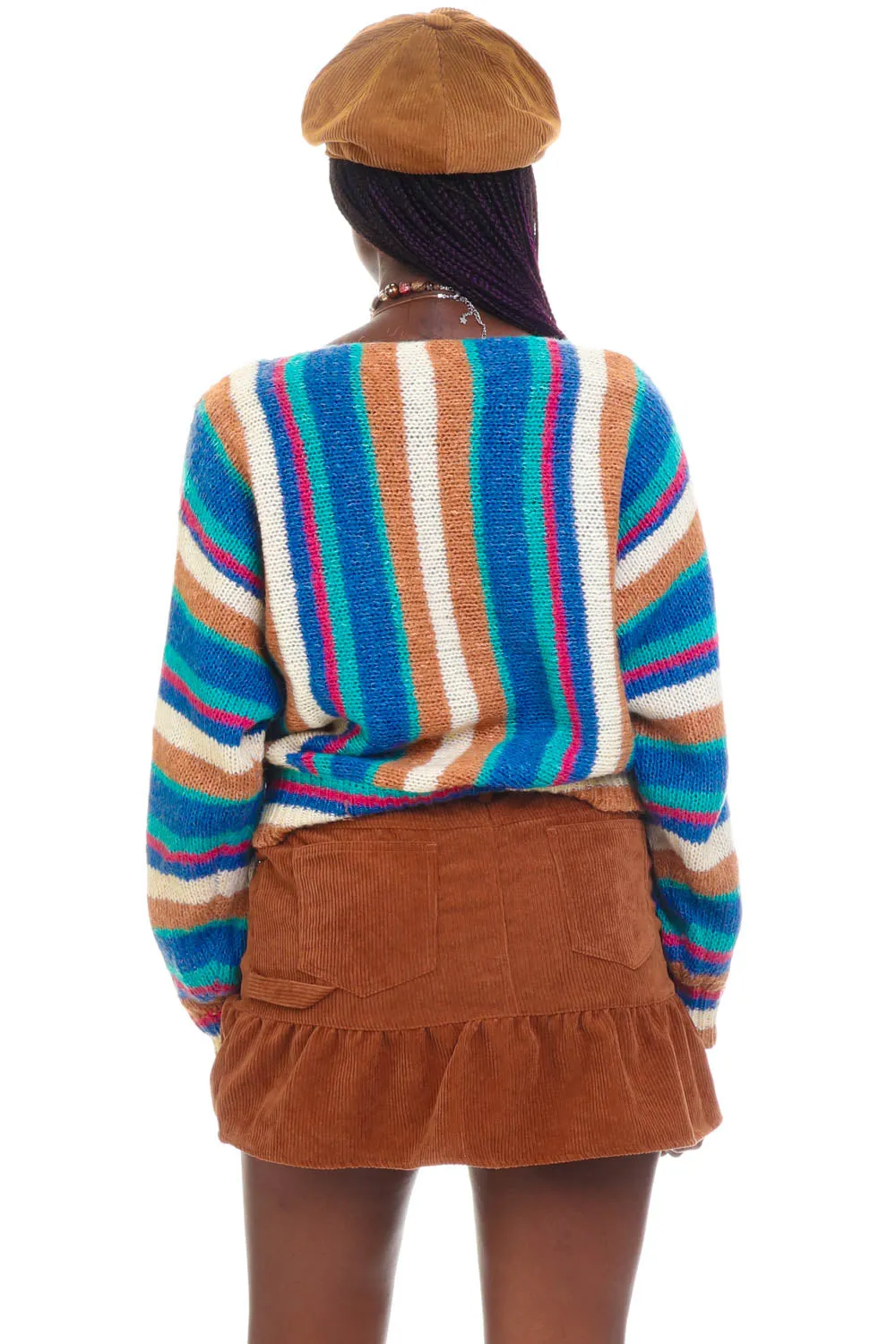 Vintage 90's Marisa Stripe Knit Sweater - OSFM sold by Tunnel Vision product image thumbnail 5