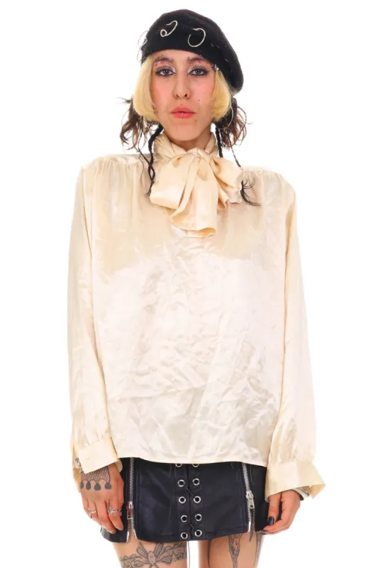 Vintage 90's Romance Novel Silk Blouse - S/M/L sold by Tunnel Vision