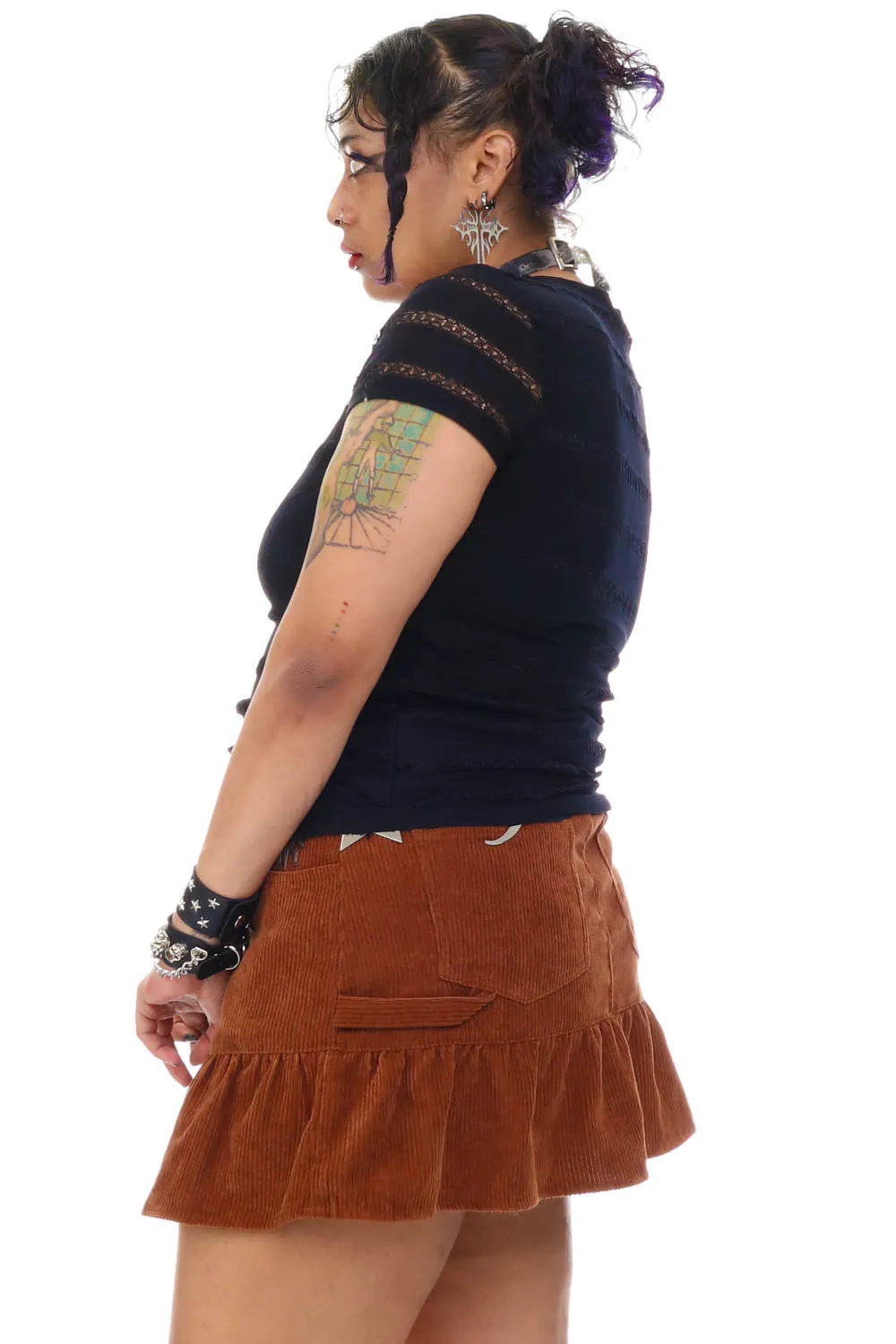 Vintage 90's Black Knitted Stripe Top- M/L/XL sold by Tunnel Vision product image thumbnail 4