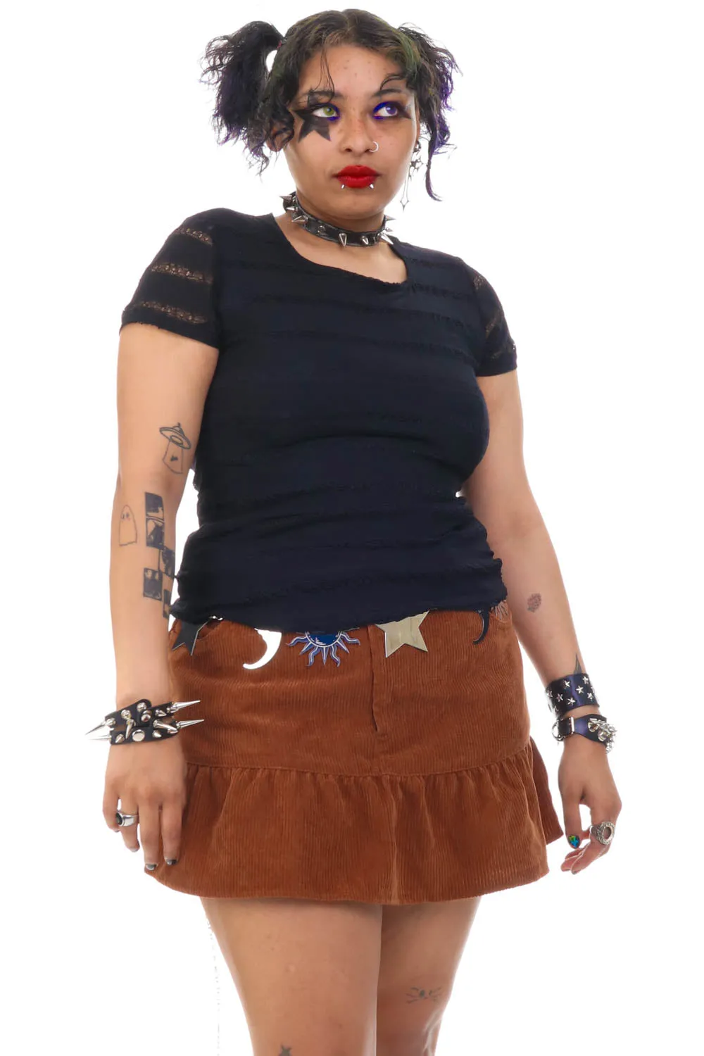 Vintage 90's Black Knitted Stripe Top- M/L/XL sold by Tunnel Vision