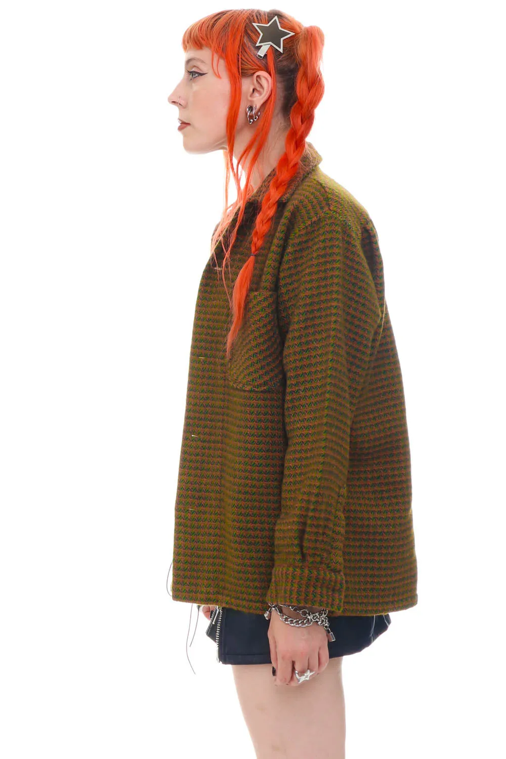 Vintage 90's Orange & Green Pattern Button Up - XS/S sold by Tunnel Vision product image thumbnail 4