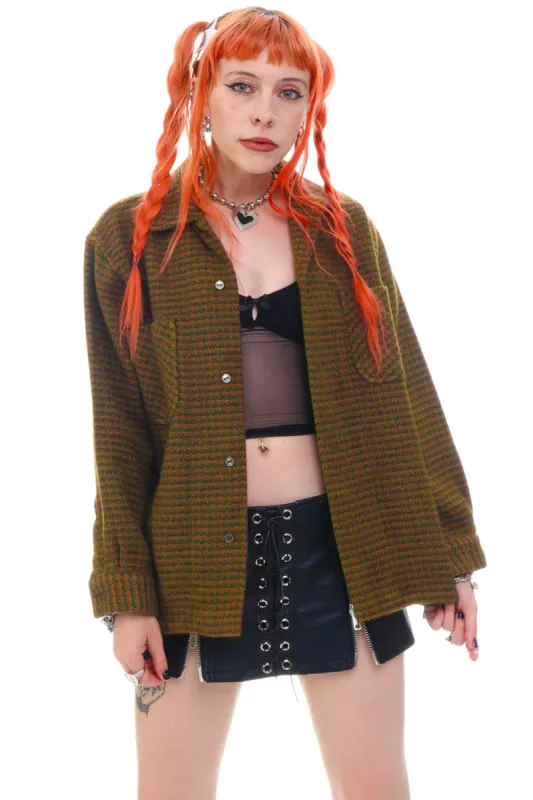 Vintage 90's Orange & Green Pattern Button Up - XS/S sold by Tunnel Vision