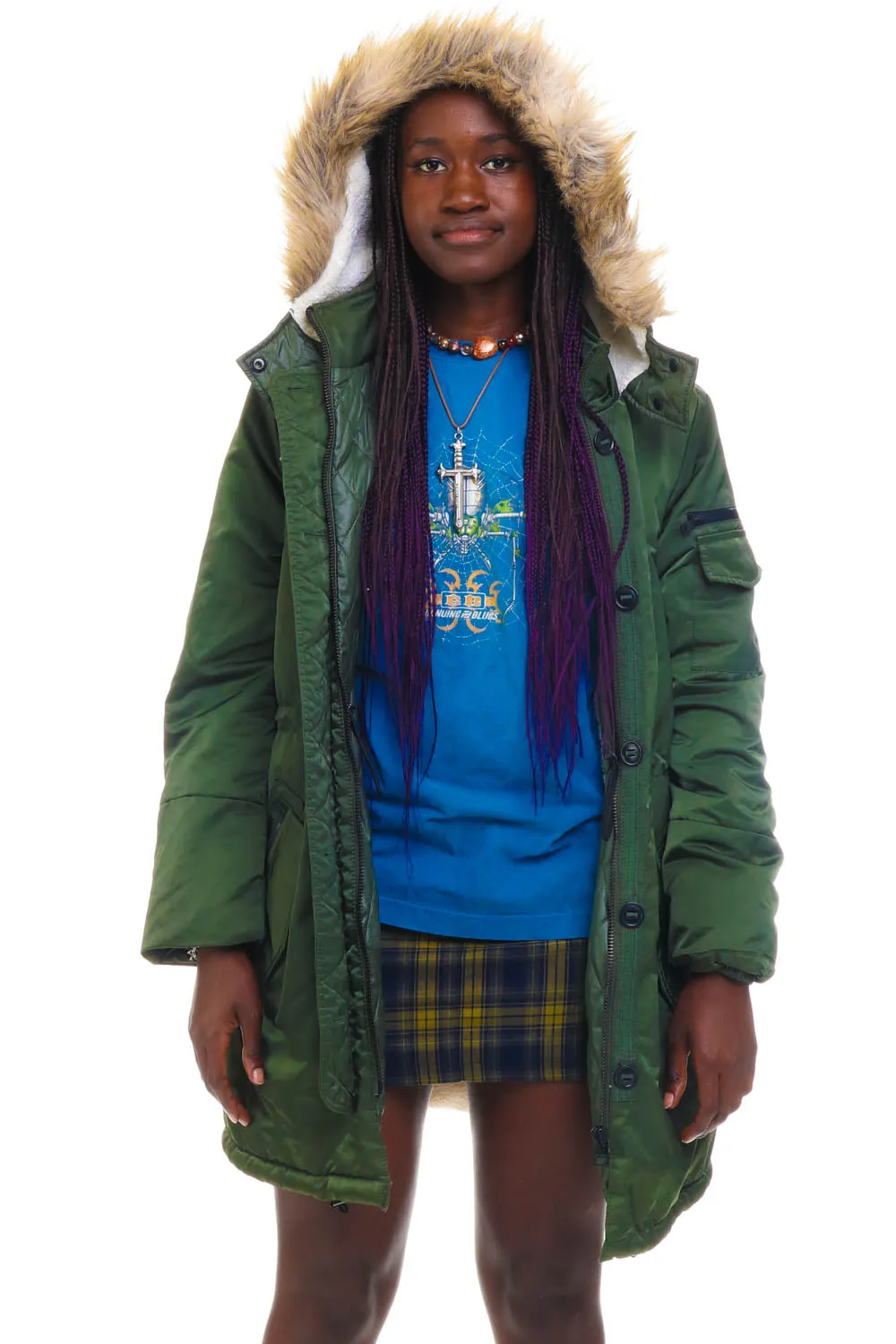 Vintage Y2K Forrest Green Heavy Duty Sherpa Jacket - S/M sold by Tunnel Vision