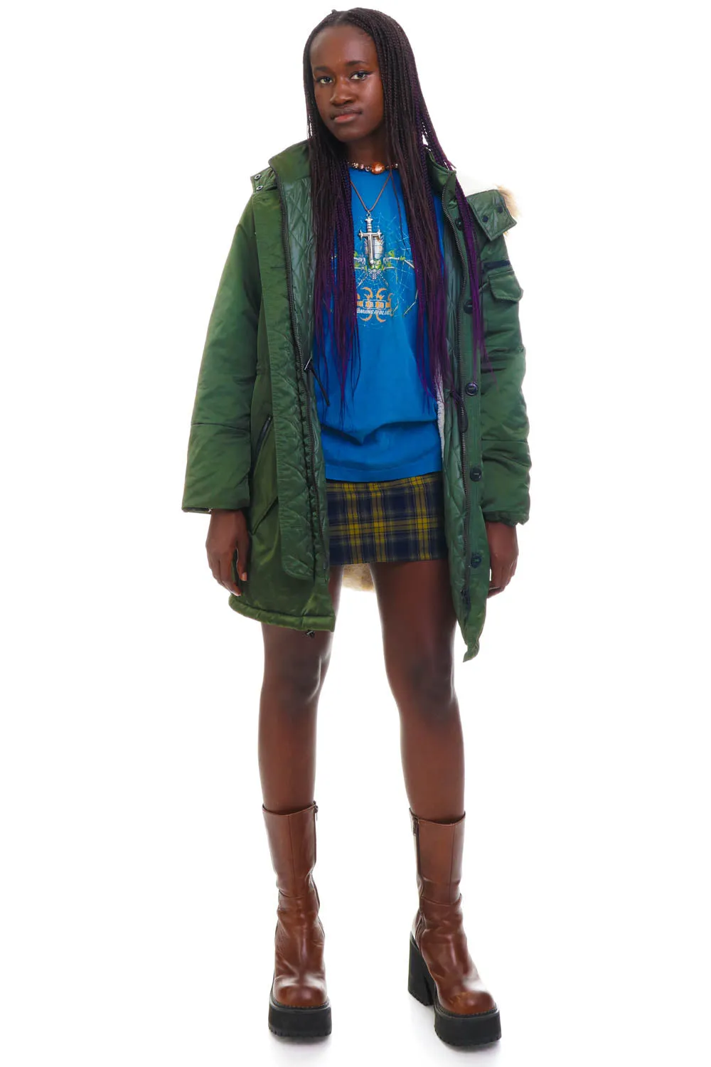 Vintage Y2K Forrest Green Heavy Duty Sherpa Jacket - S/M sold by Tunnel Vision product image thumbnail 3