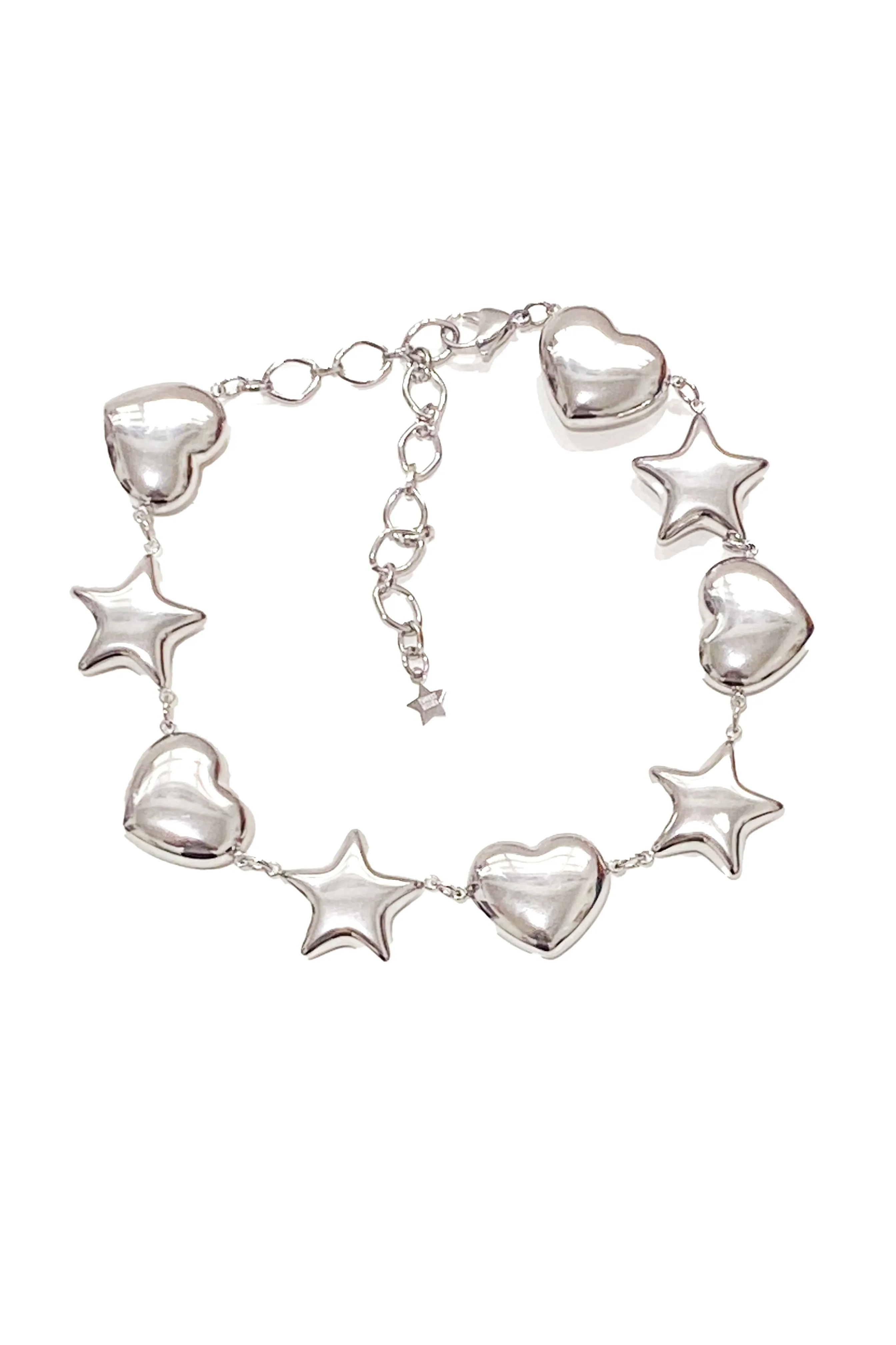 Puffy Heart & Star Necklace sold by Tunnel Vision