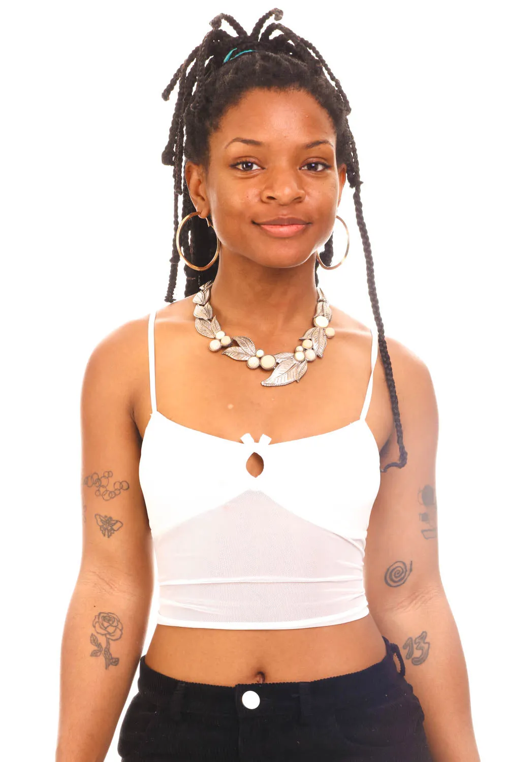 Vintage 90's Decorative Silver Leaves Necklace sold by Tunnel Vision product image thumbnail 2