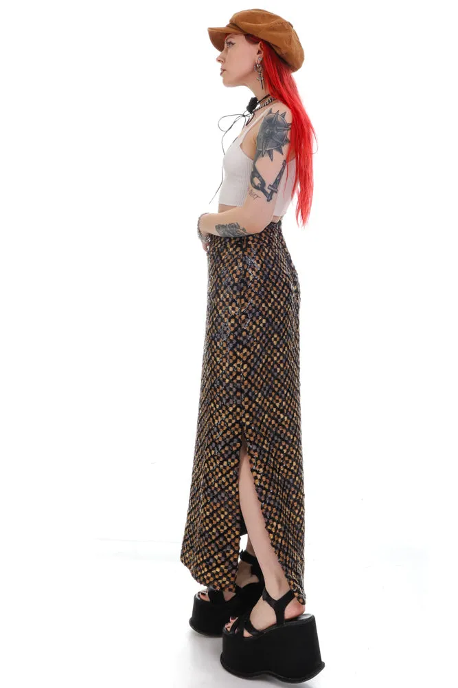 Vintage 80's Art Deco Sequin Maxi Skirt - XXS/XS sold by Tunnel Vision product image thumbnail 4