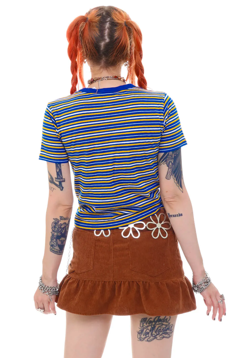 Vintage Y2K Moody Blue Stripe T-Shirt - XS/S sold by Tunnel Vision product image thumbnail 5