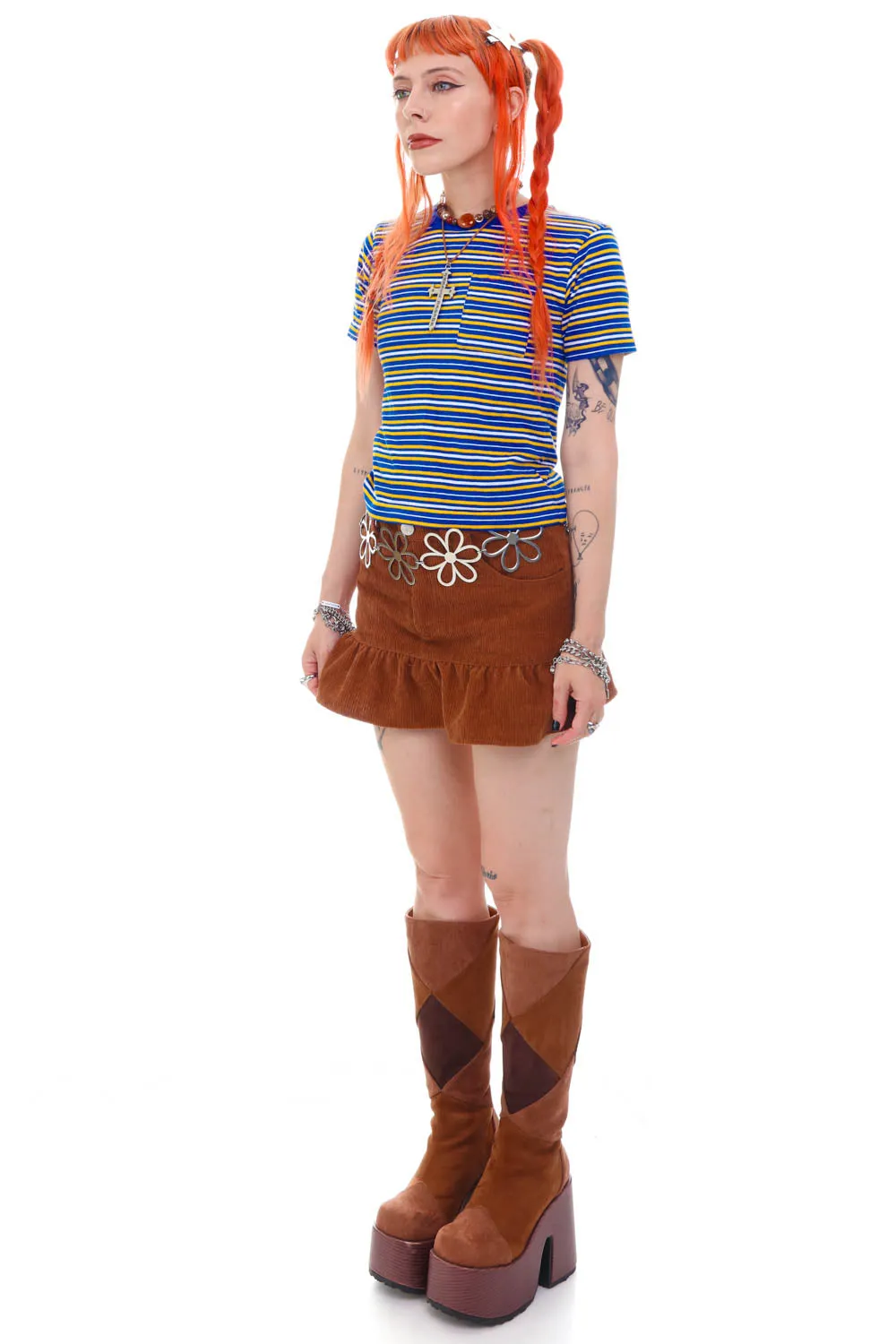 Vintage Y2K Moody Blue Stripe T-Shirt - XS/S sold by Tunnel Vision product image thumbnail 3