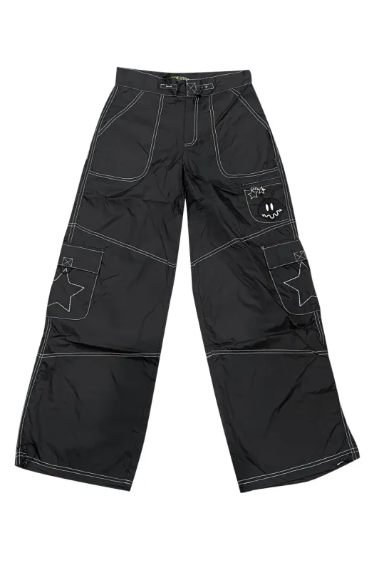 Splendor Black Parachute Pants sold by Tunnel Vision