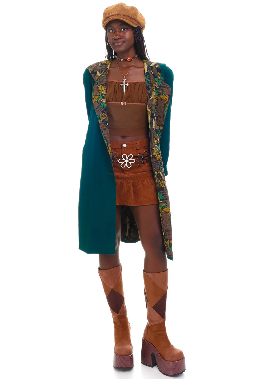 Vintage 90's Forrest Green Reversible Button Up Jacket - OSFM sold by Tunnel Vision