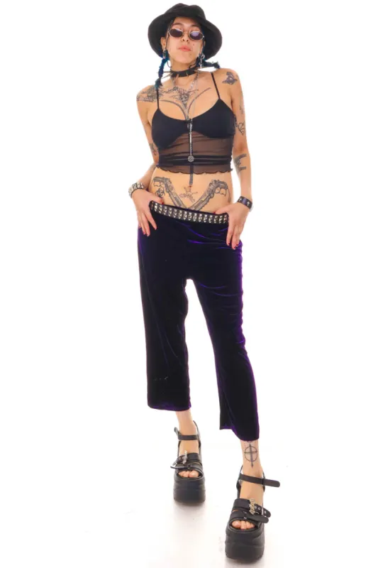 Vintage 90's Dark Blue Velvet Lounge Pants - M/L/XL sold by Tunnel Vision